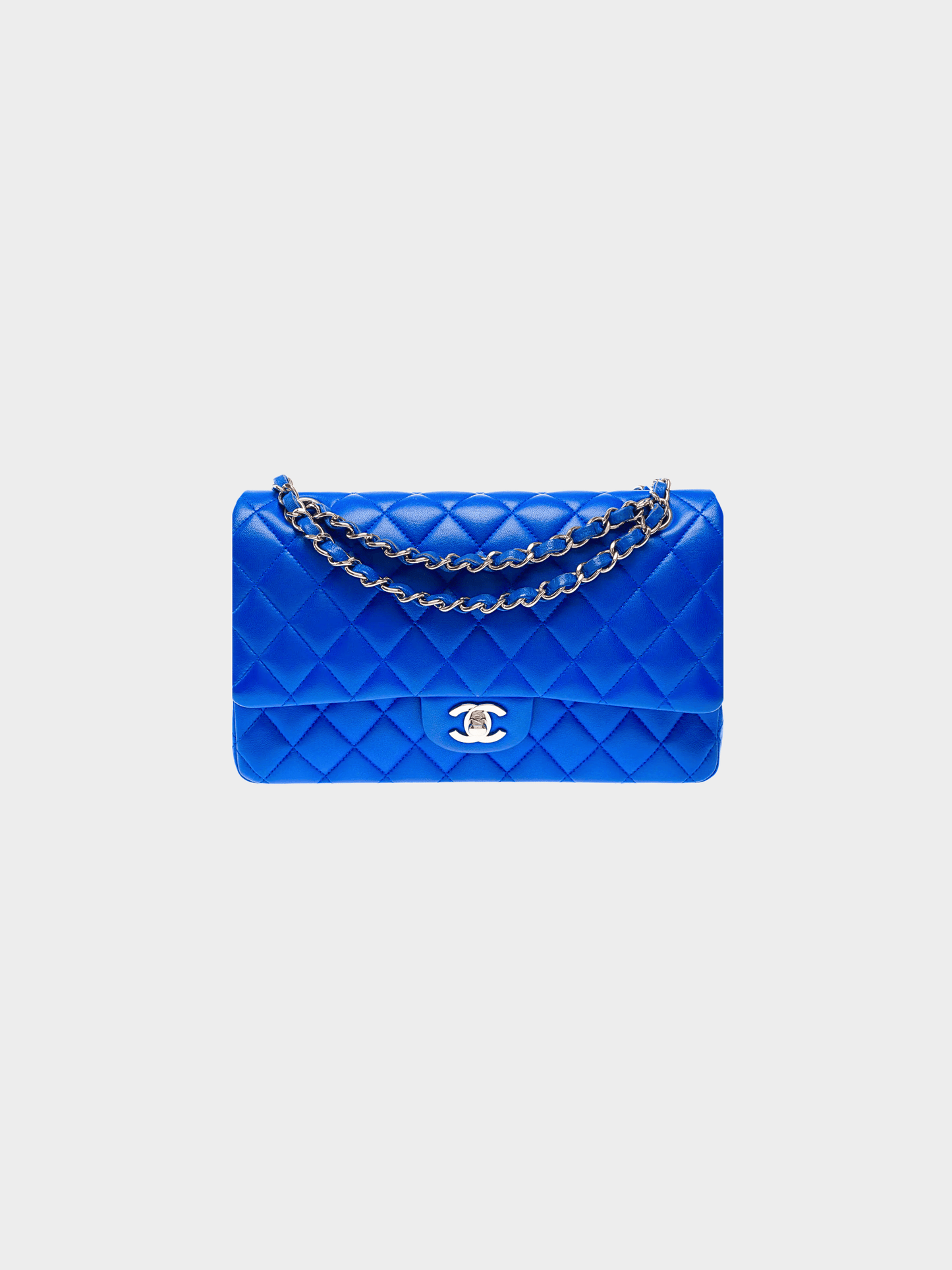 Chanel 2019 Timeless Medium Cobalt Blue Double-flap Bag