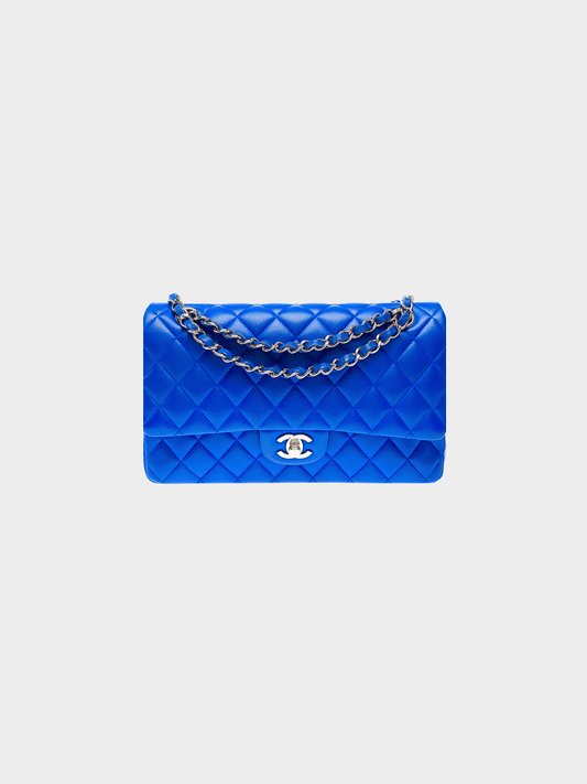 Chanel 2019 Timeless Medium Cobalt Blue Double-flap Bag