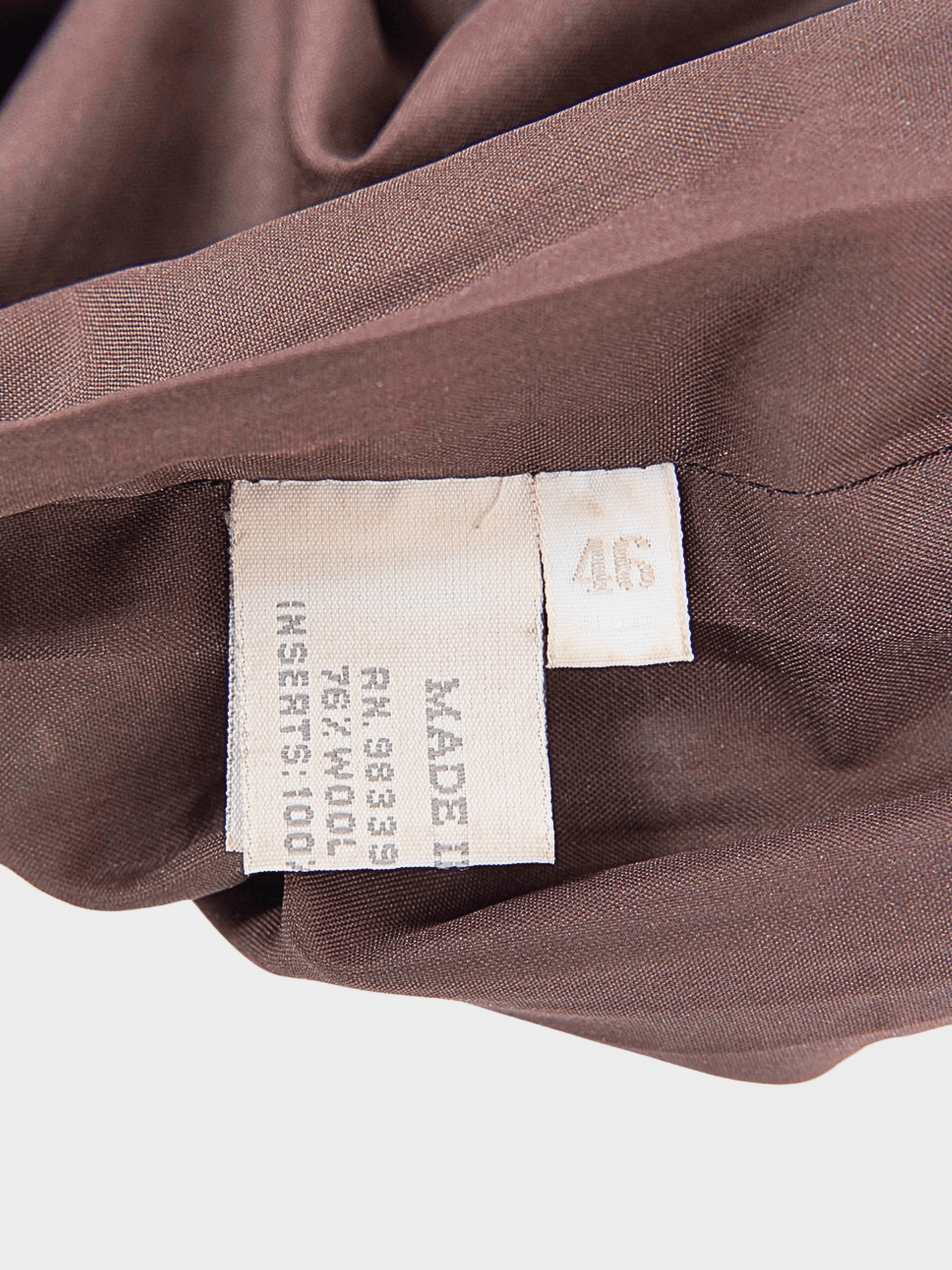 Miu Miu FW 1999 Brown Wool Midi Skirt