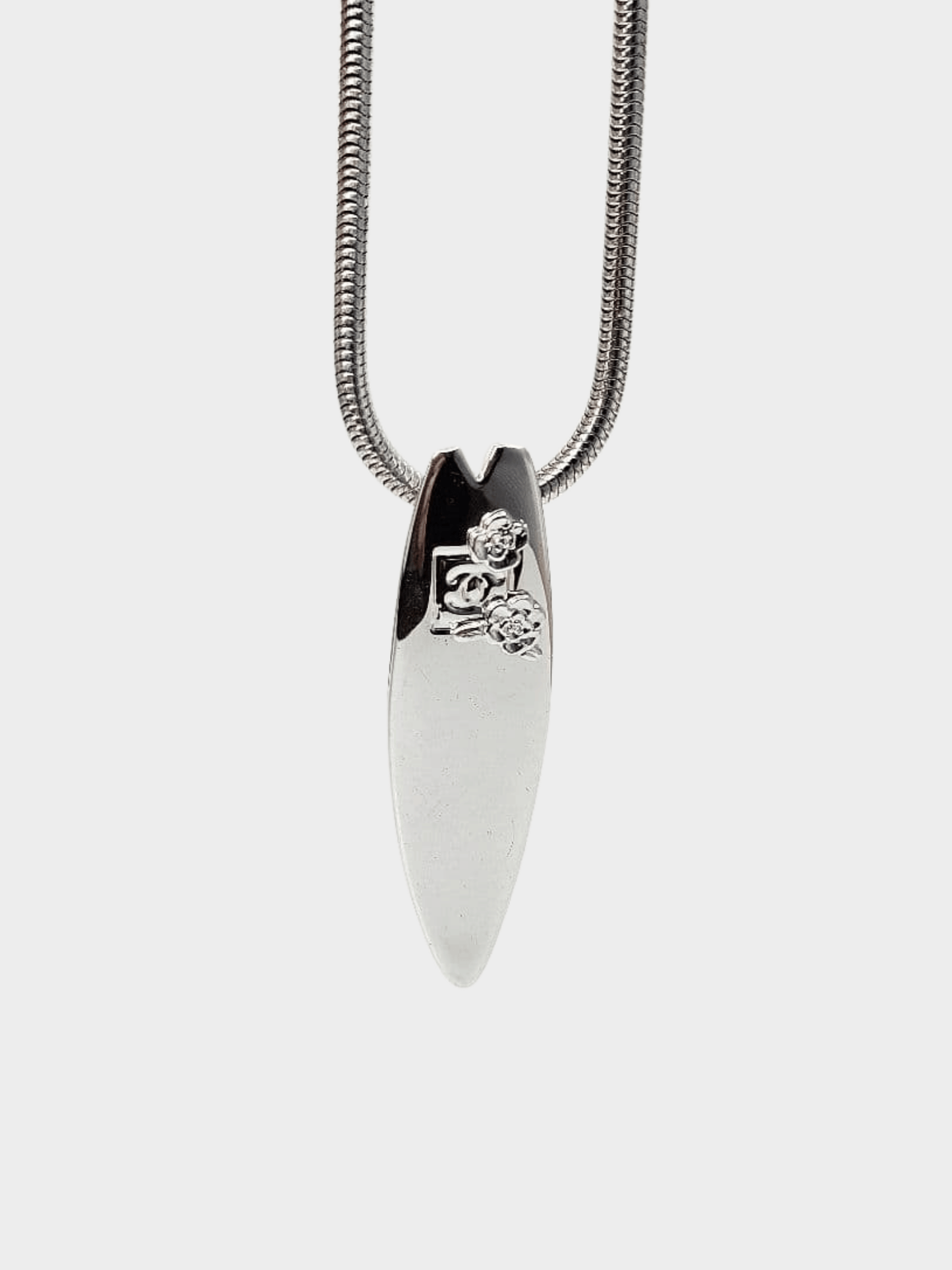 Chanel 2005 Surfboard Silver Necklace