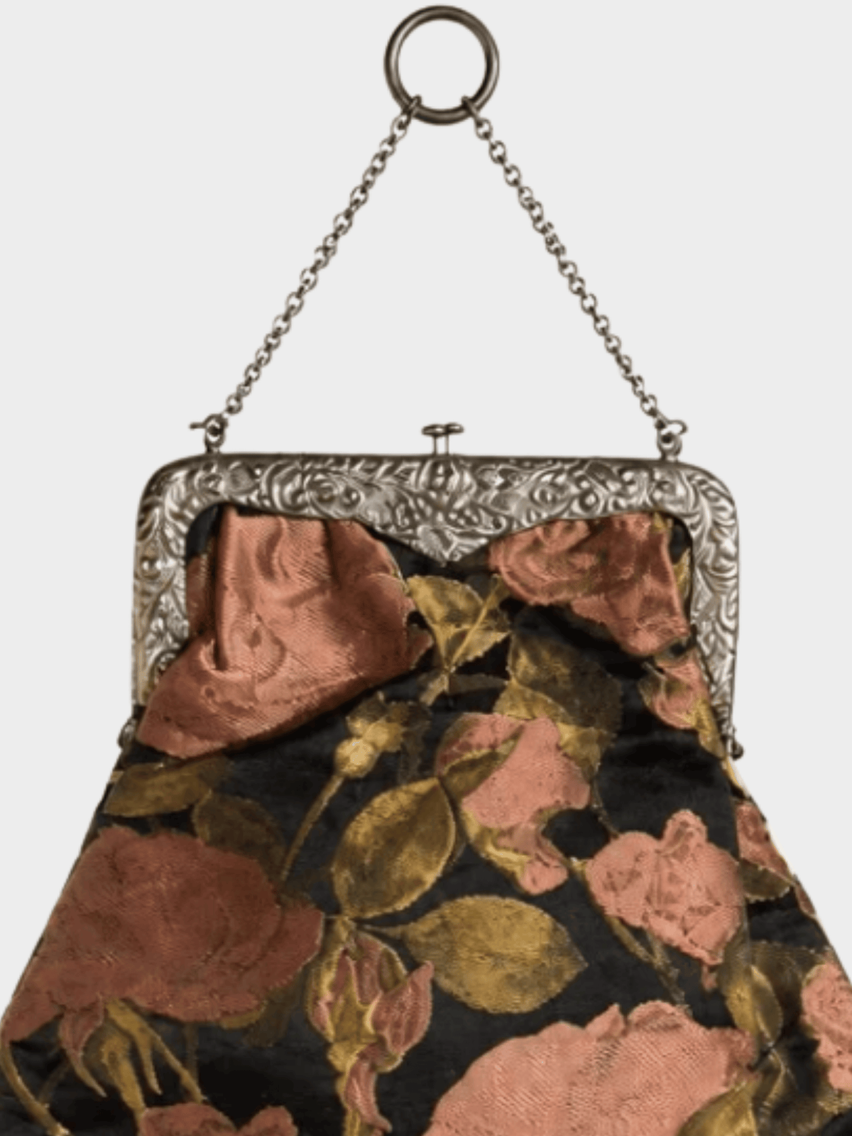 Valentino 2000s Floral Brocade Ribbon Bag