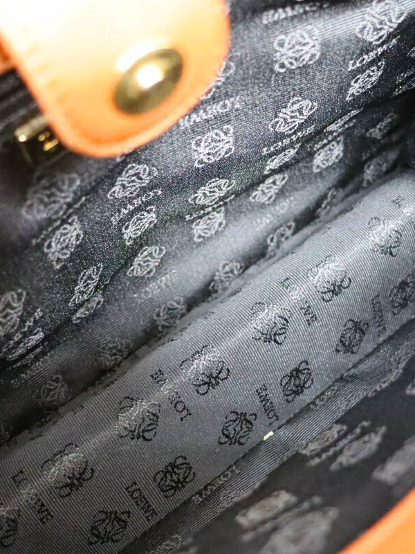 Loewe 2000s Brown Leather Anagram Handbag