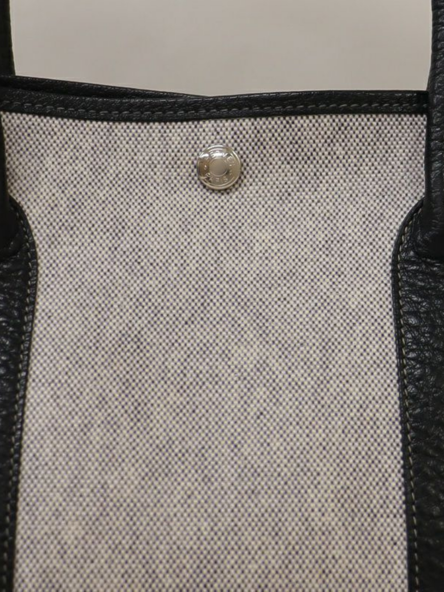 Hermès 2010s Black Green Garden Party PM Tote Bag
