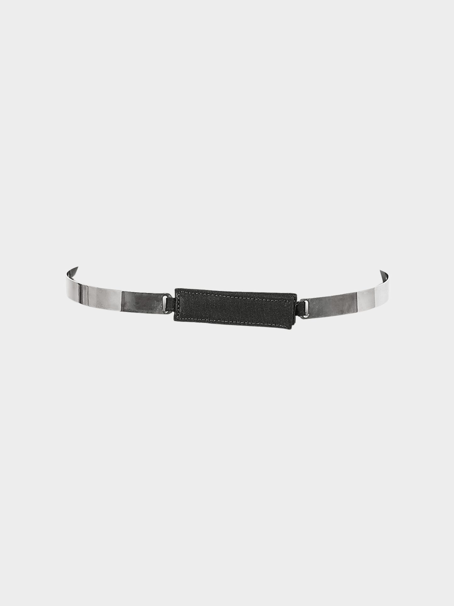 Miu Miu SS 2000 Silver Bow Metal Belt