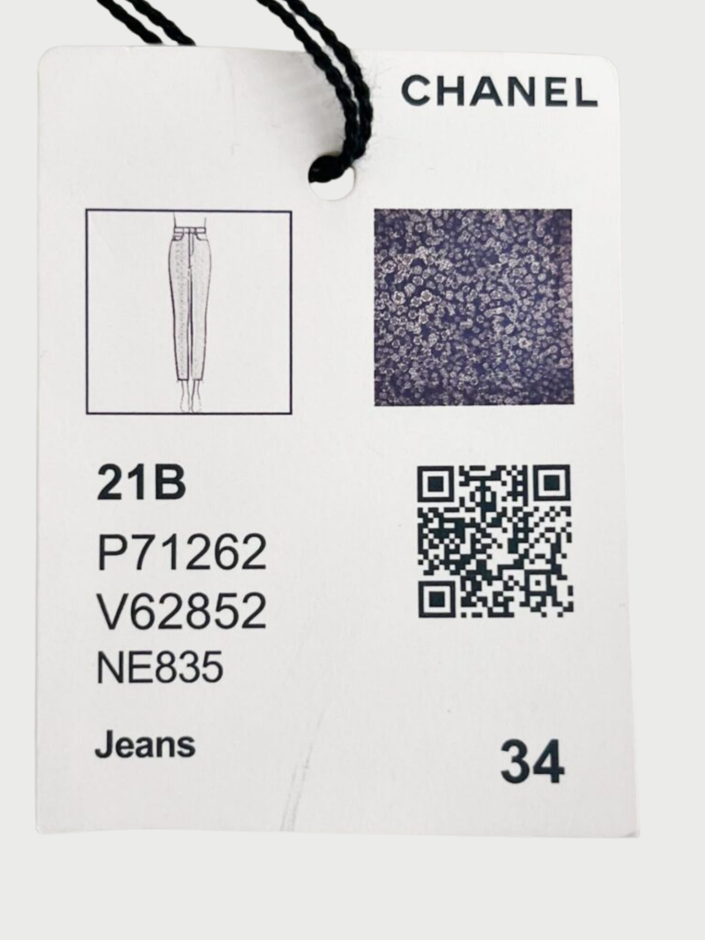 Chanel 2020s Blue Denim Camellia Logo Skinny Jeans