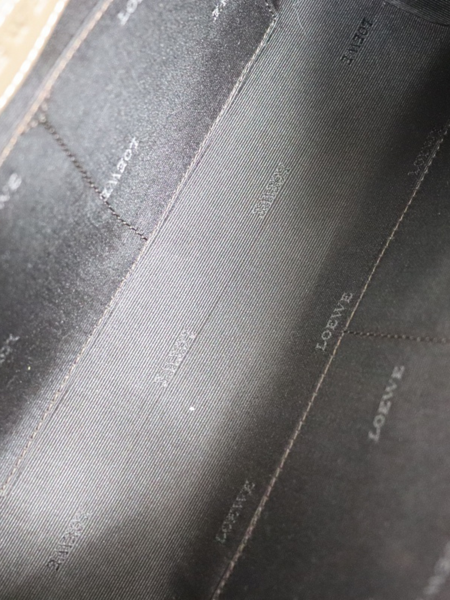 Loewe 2000s White Gray Canvas Leather Senda Bag