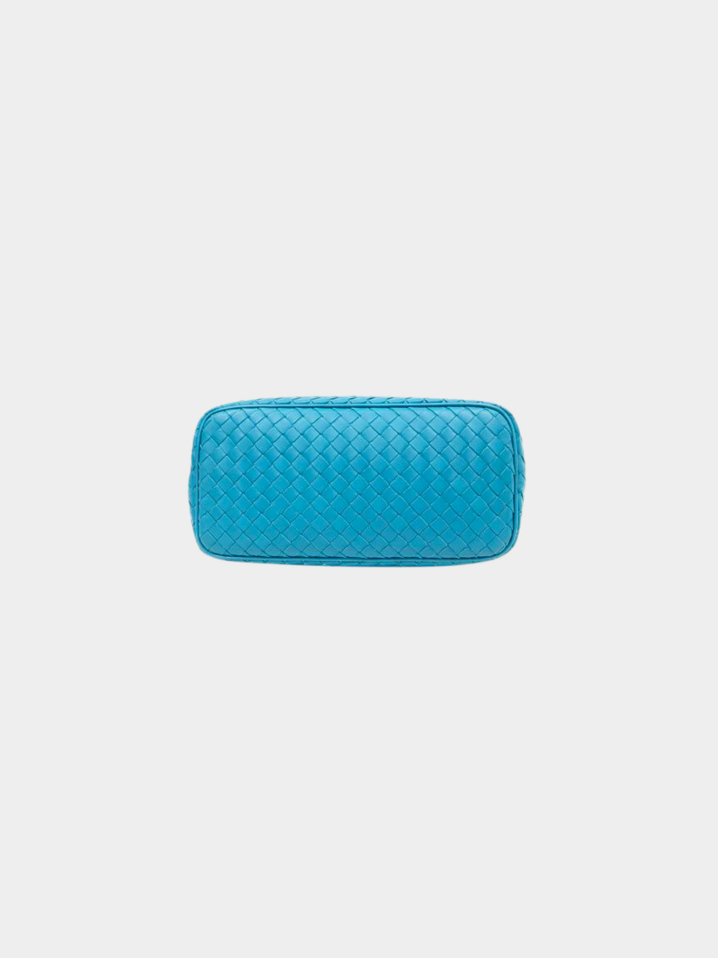 Bottega Veneta 2010s Blue Intrecciato Shoulder Bag