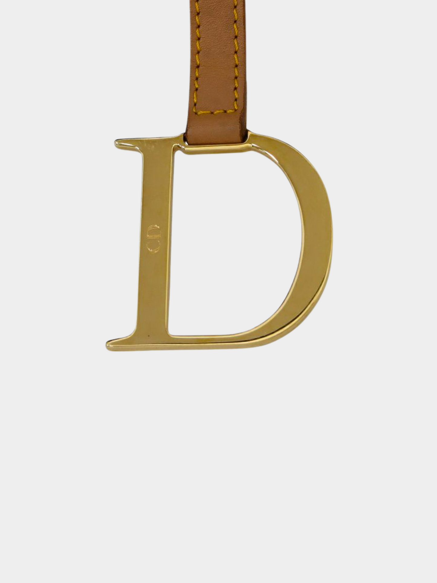 Christian Dior 2000s Navy Beige Denim Saddle Bag