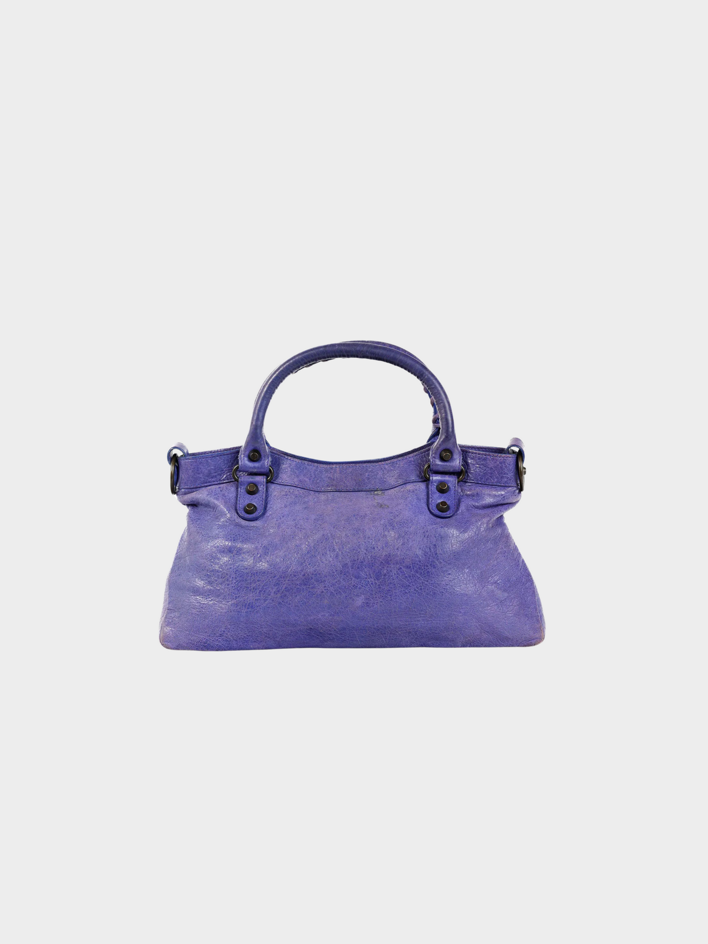Balenciaga 2000s First Bleu Lavande Agneau Shoulder Bag