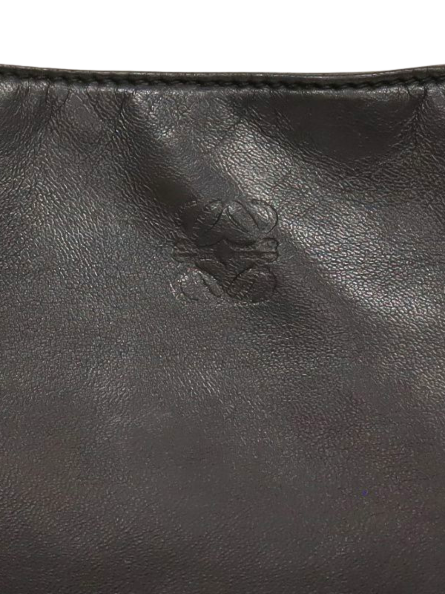 Loewe 2000s Black Nappa Leather Anagram Handbag