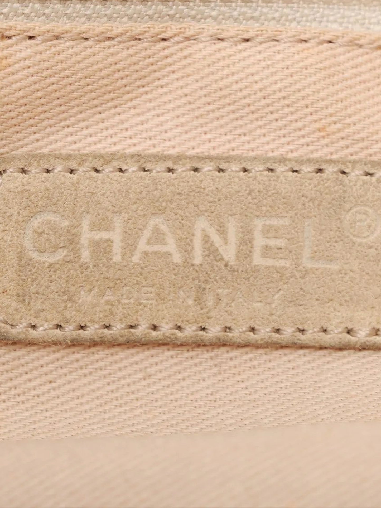 Chanel Cruise 2003-2004 Beige Canvas CC Camellia and Clover Rope Handle Tote Bag