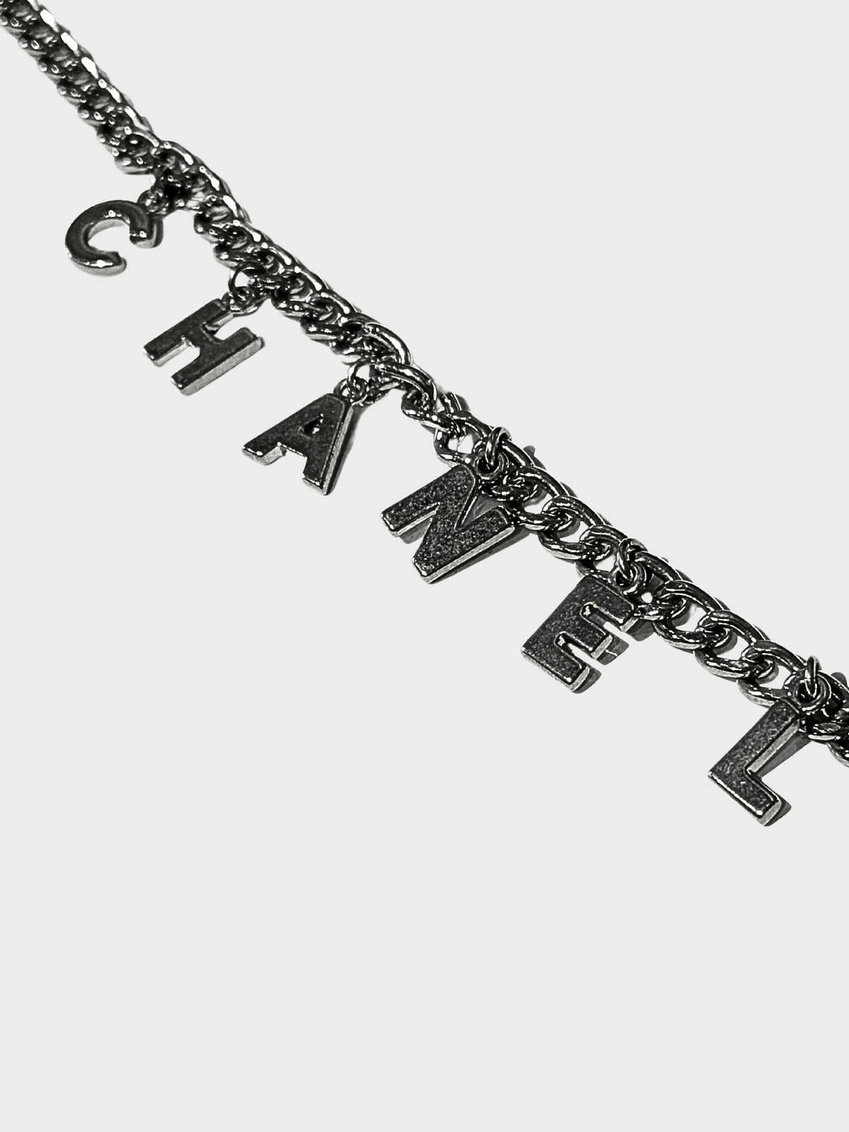 Chanel 2011-2012 Silver Spell Out Belt