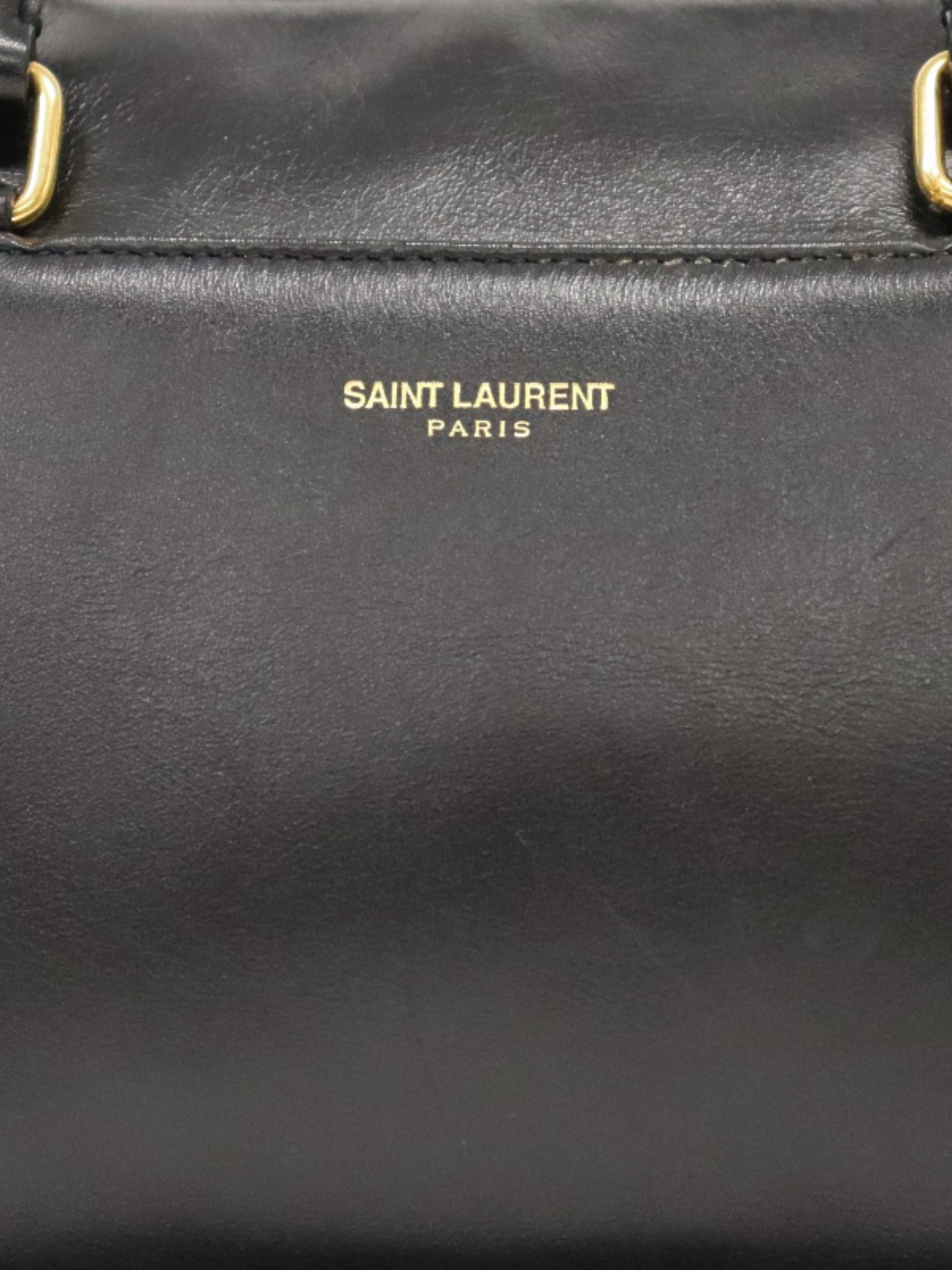 Yves Saint Laurent 2010s Black Leather Baby Duffle Bag