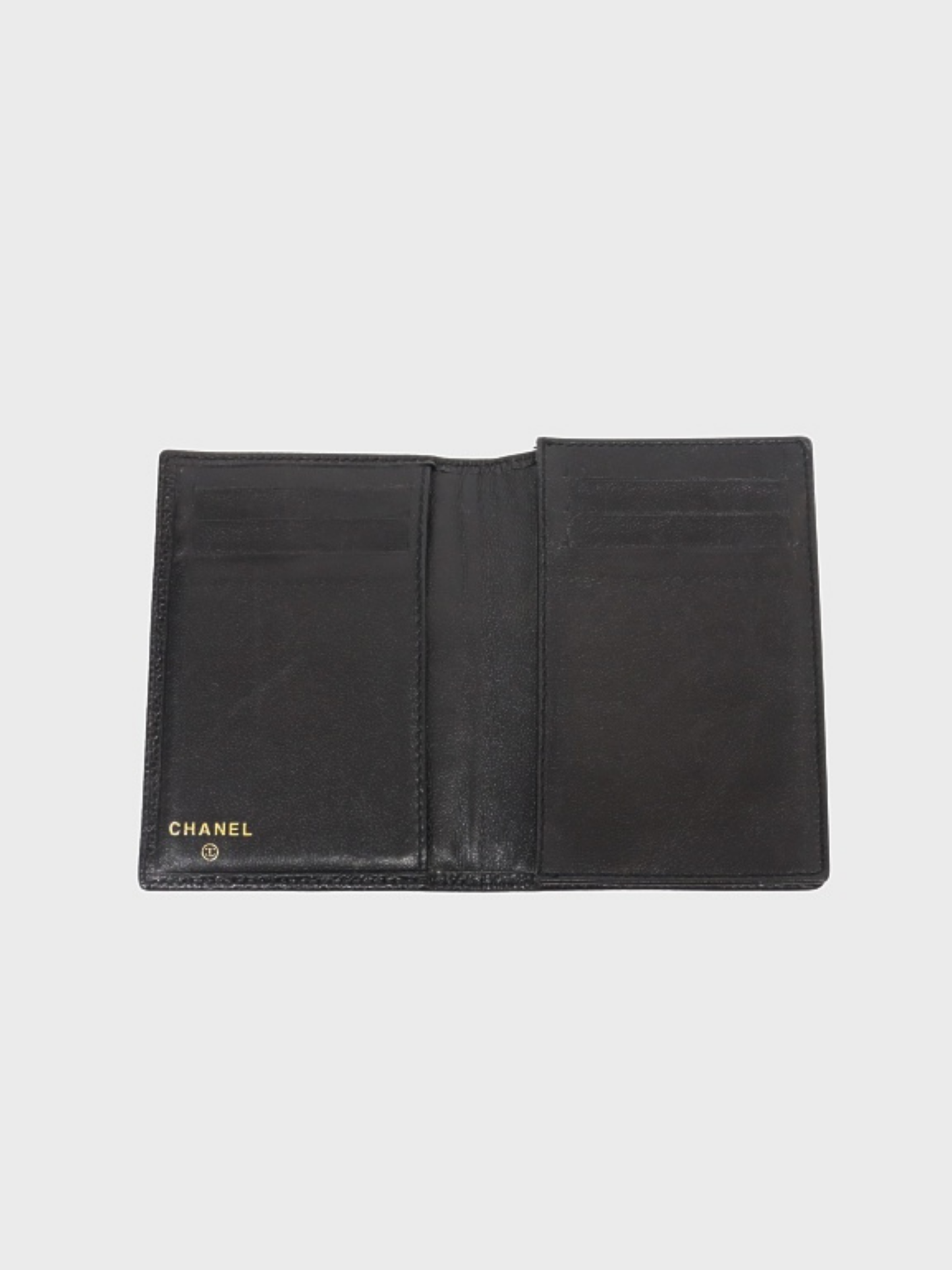 Chanel 1995-1996 Black Caviar Leather Card Case