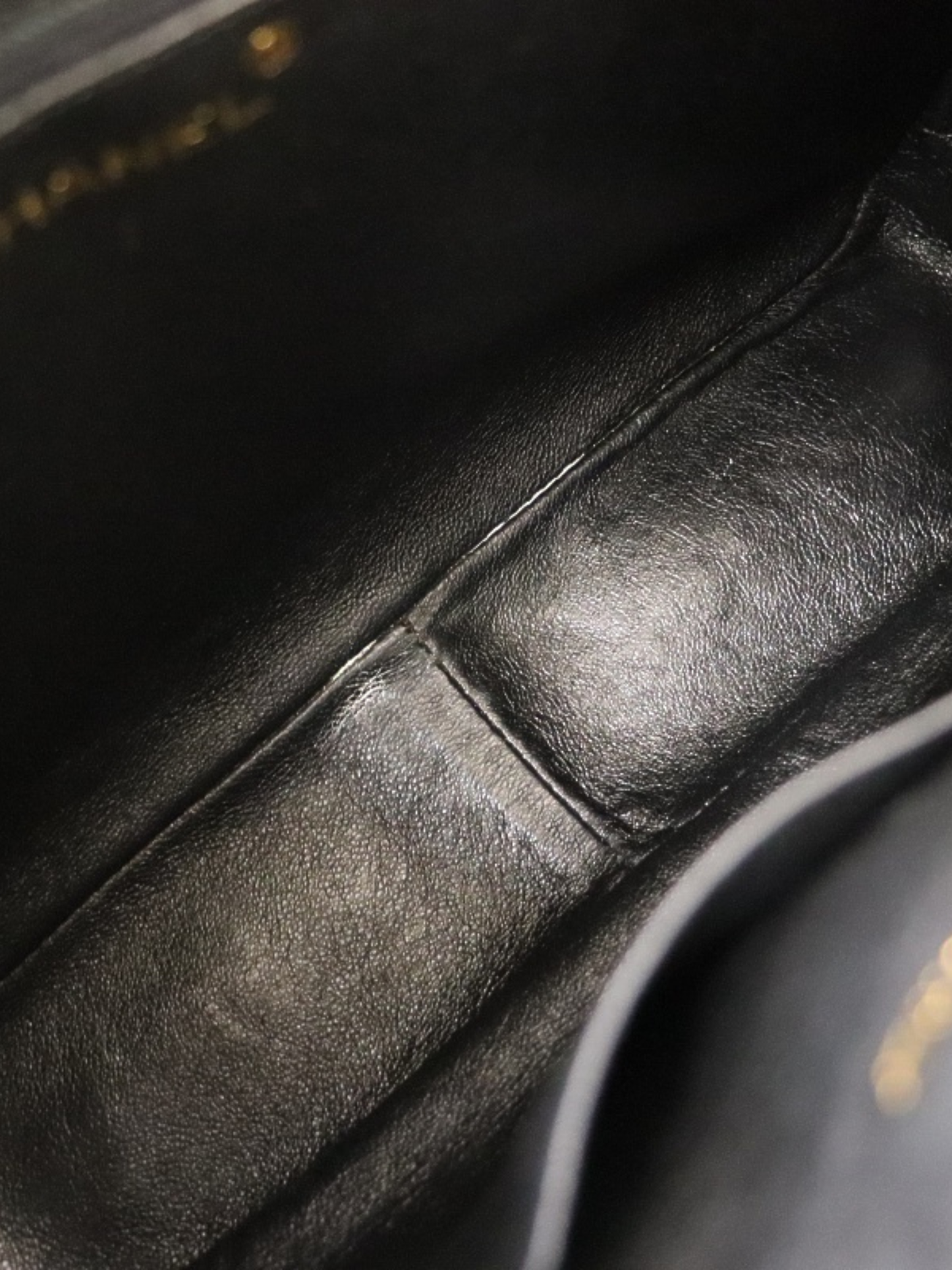 Chanel 1995 Black Caviar Leather Triple COCO Shoulder Bag