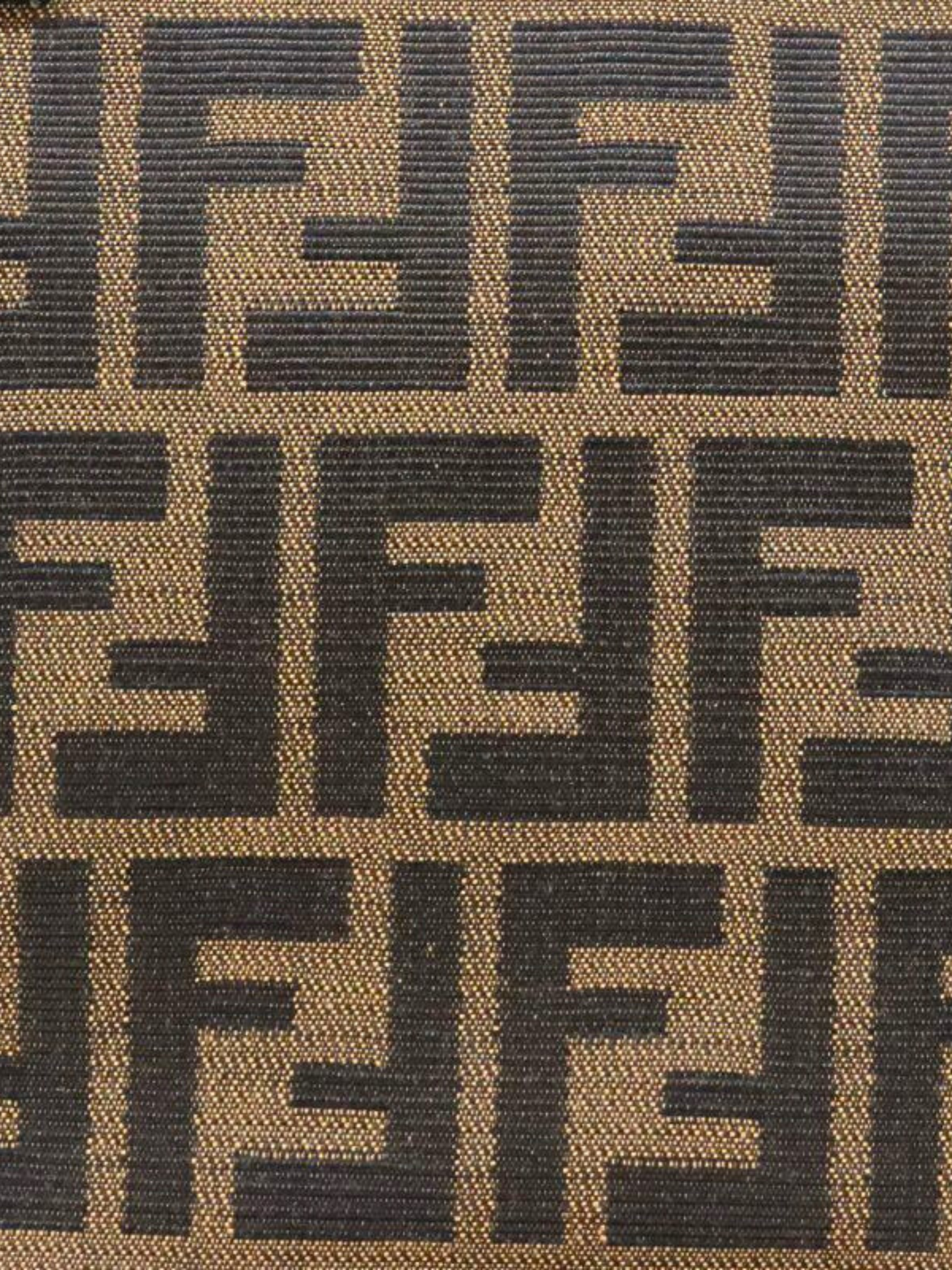 Fendi 1990s Brown Zucca Canvas and Leather 2-Way Bag