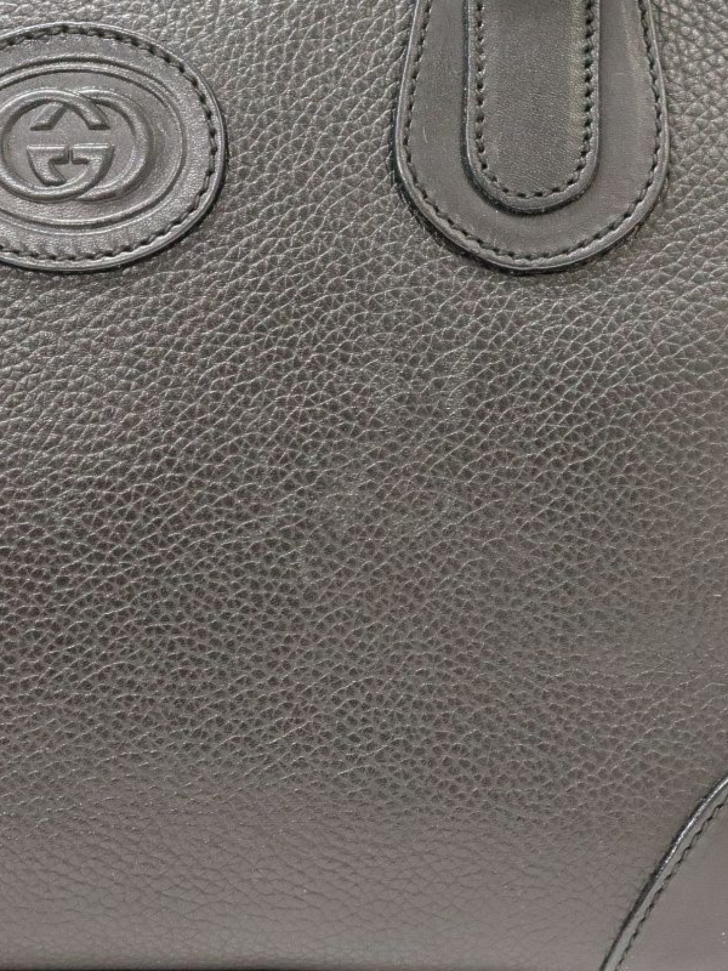 Gucci 1990s Black Interlocking Leather Handbag