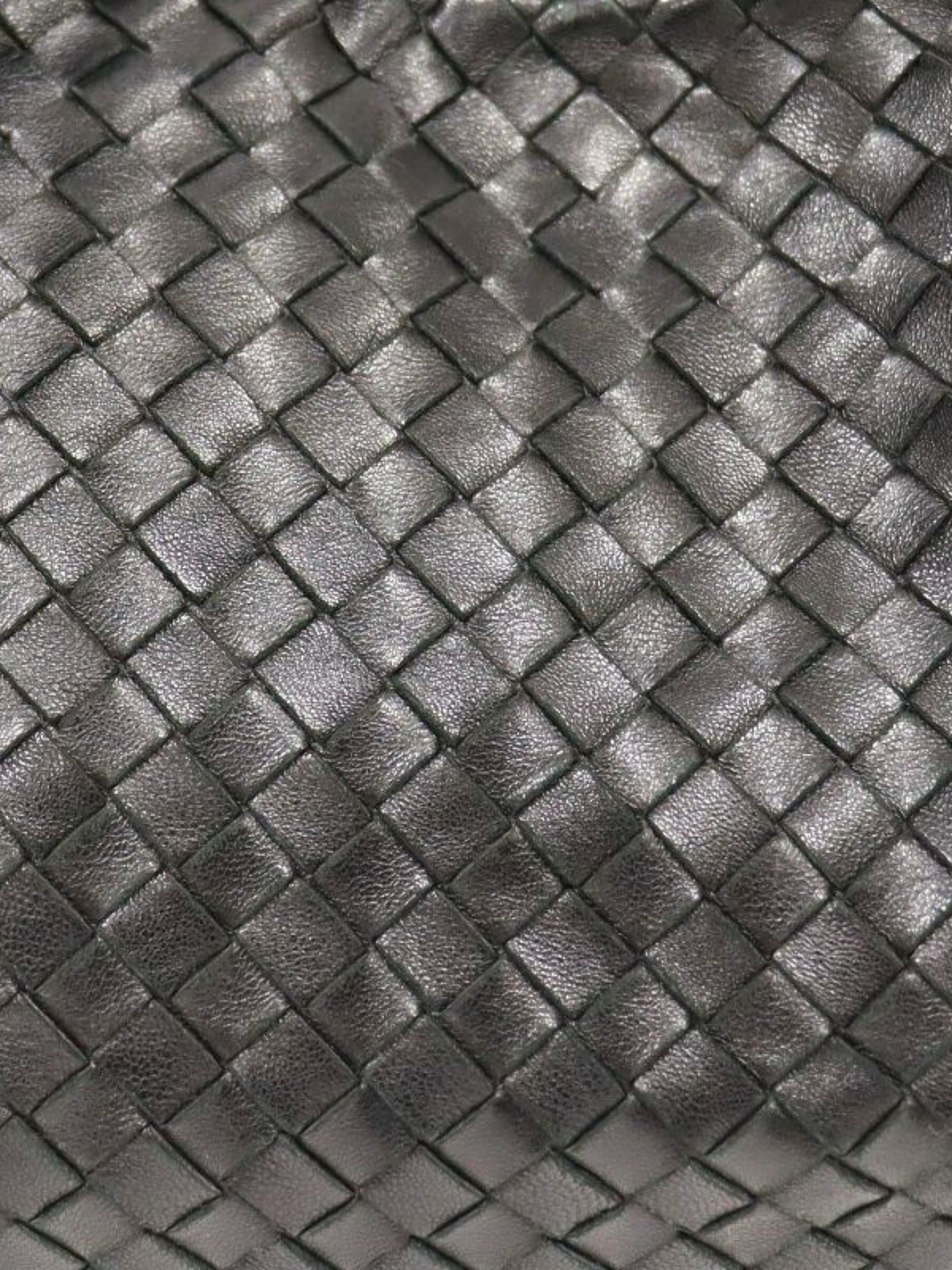 Bottega Veneta 2010s Black Leather Intrecciato Shoulder Bag