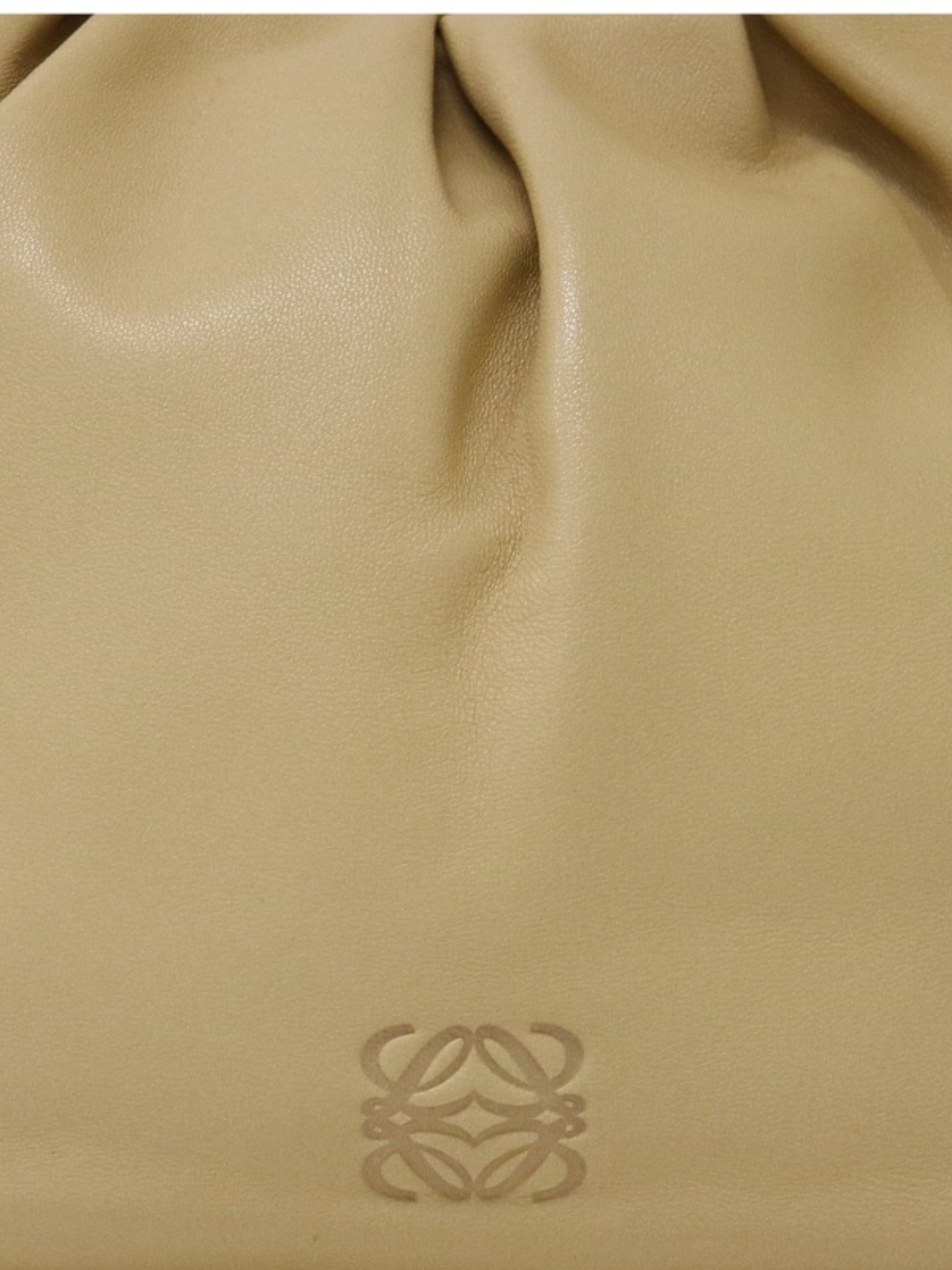 Loewe 2000s Beige Leather Anagram Shoulder Bag