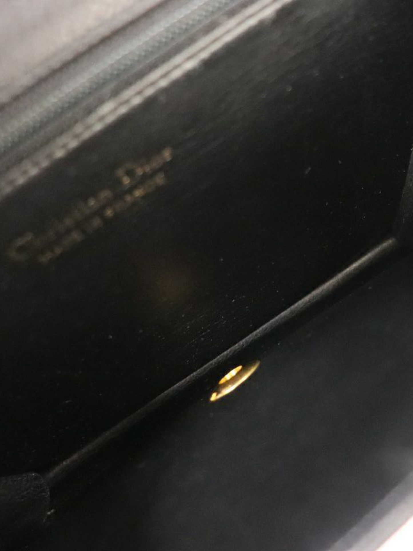 Christian Dior 2000s Black Push-Lock Leather Shoulder Bag