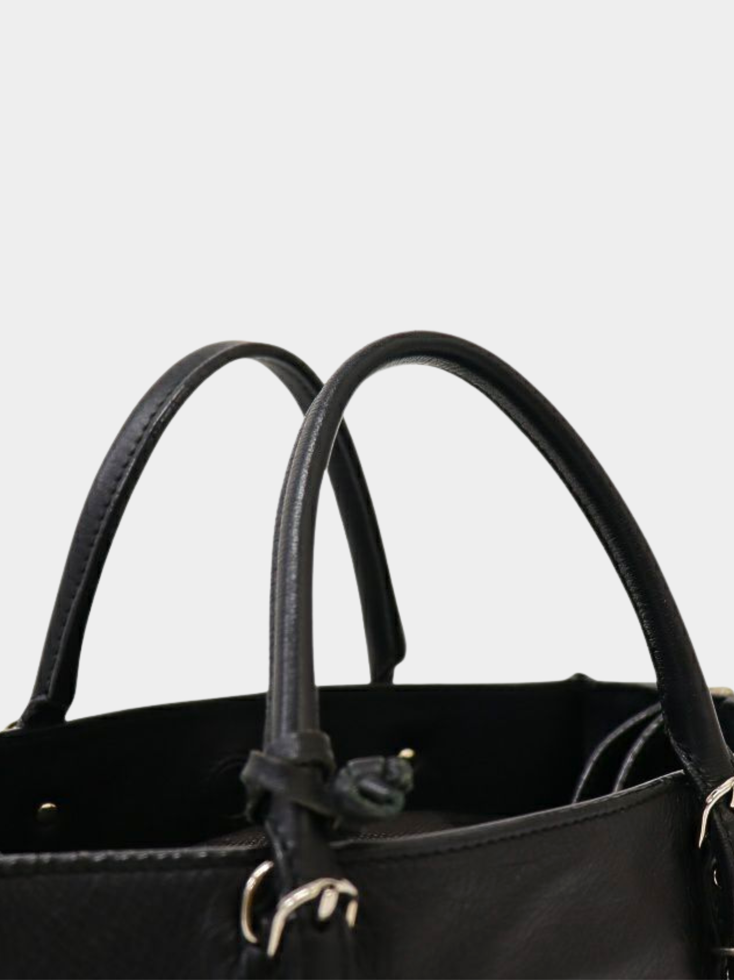 Balenciaga 2010s Black Leather Papier Mini Bag
