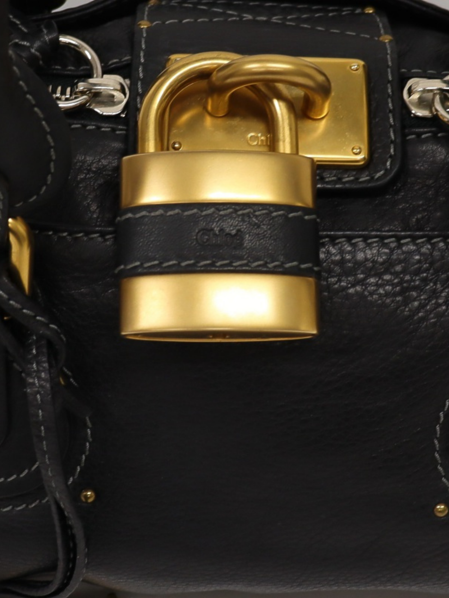 Chloé 2000s Black Leather Paddington Bag