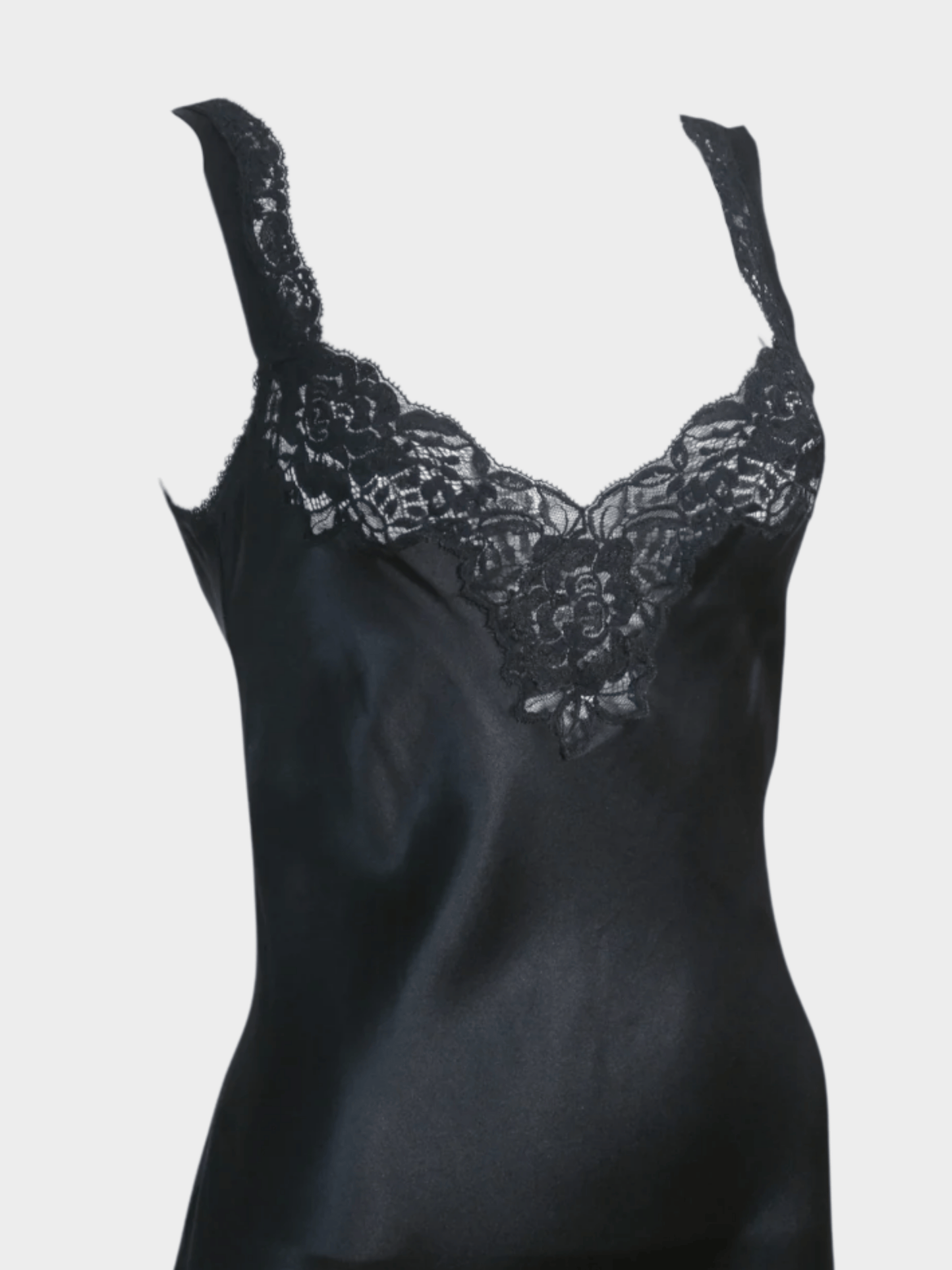 Dolce and Gabbana 1990s Black Lace Silk Dress