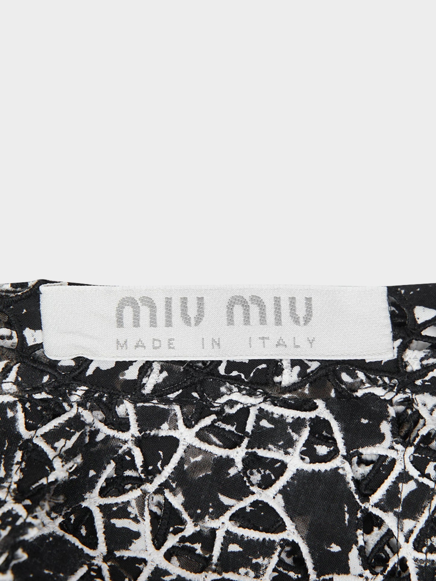 Miu Miu SS 2001 Runway Black Perforated Skirt
