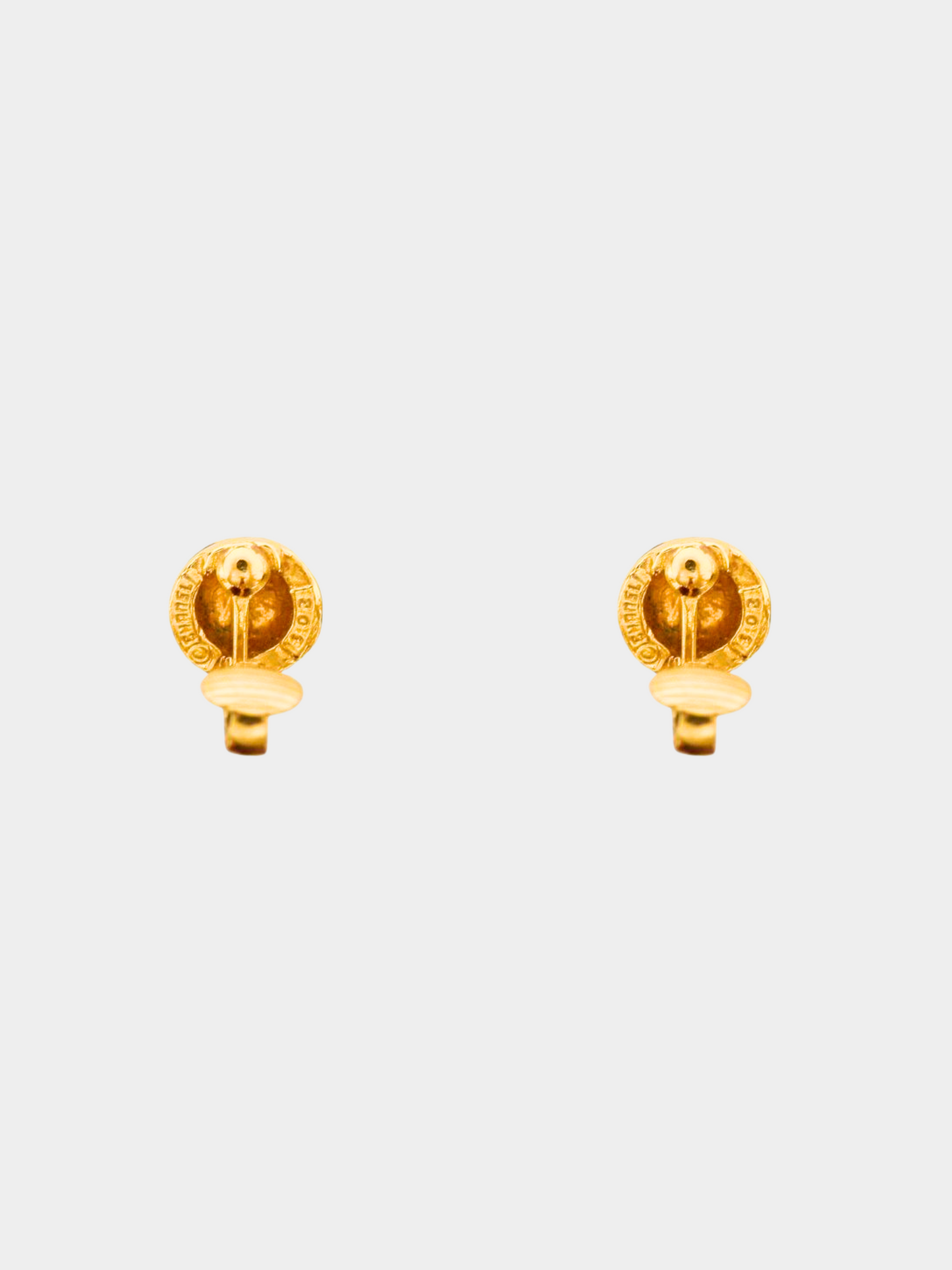 Chanel 1980s Gold CC Round Clip-on Earrings