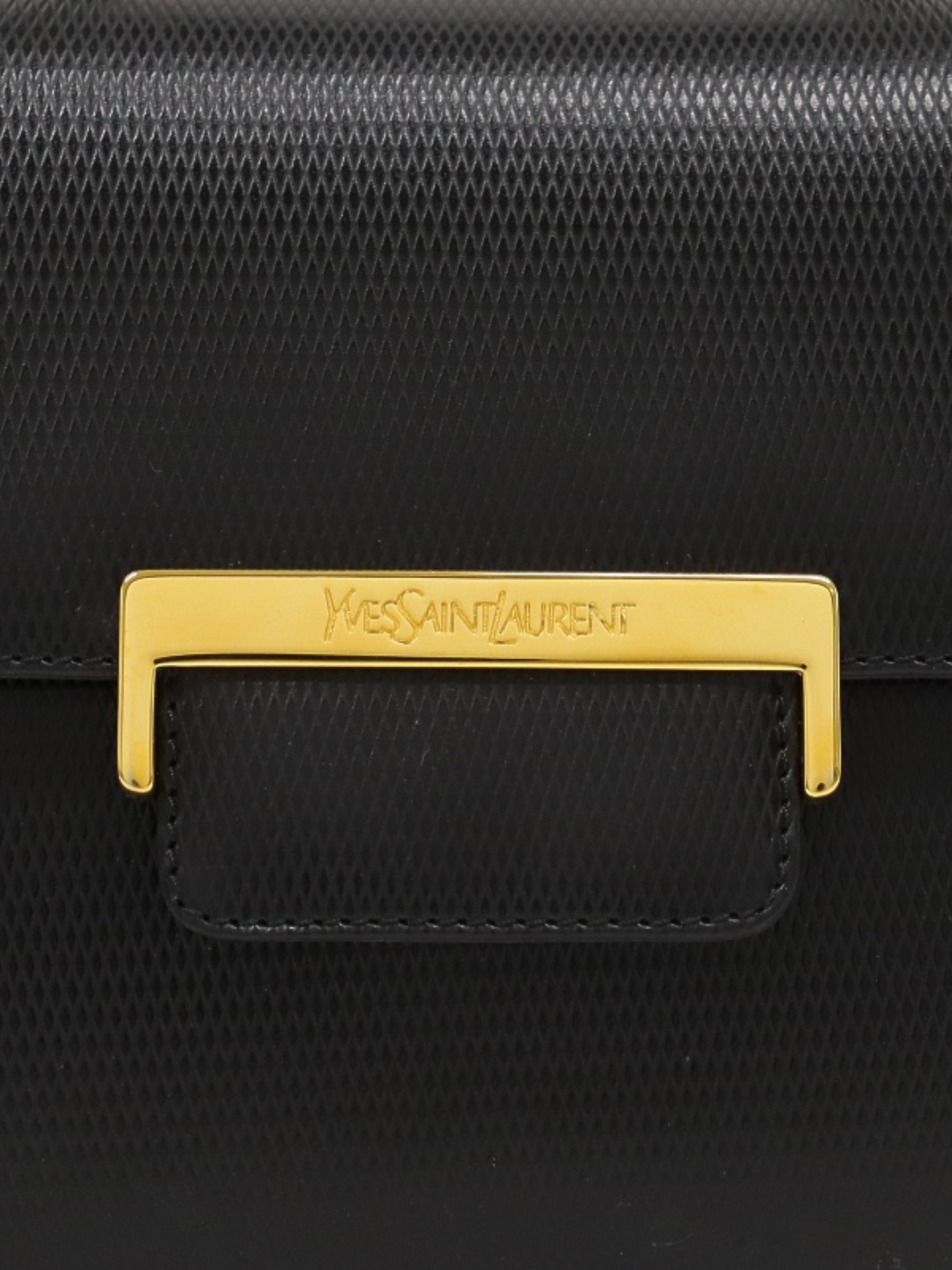 Yves Saint Laurent 2000s Black Leather Logo Mini Handbag