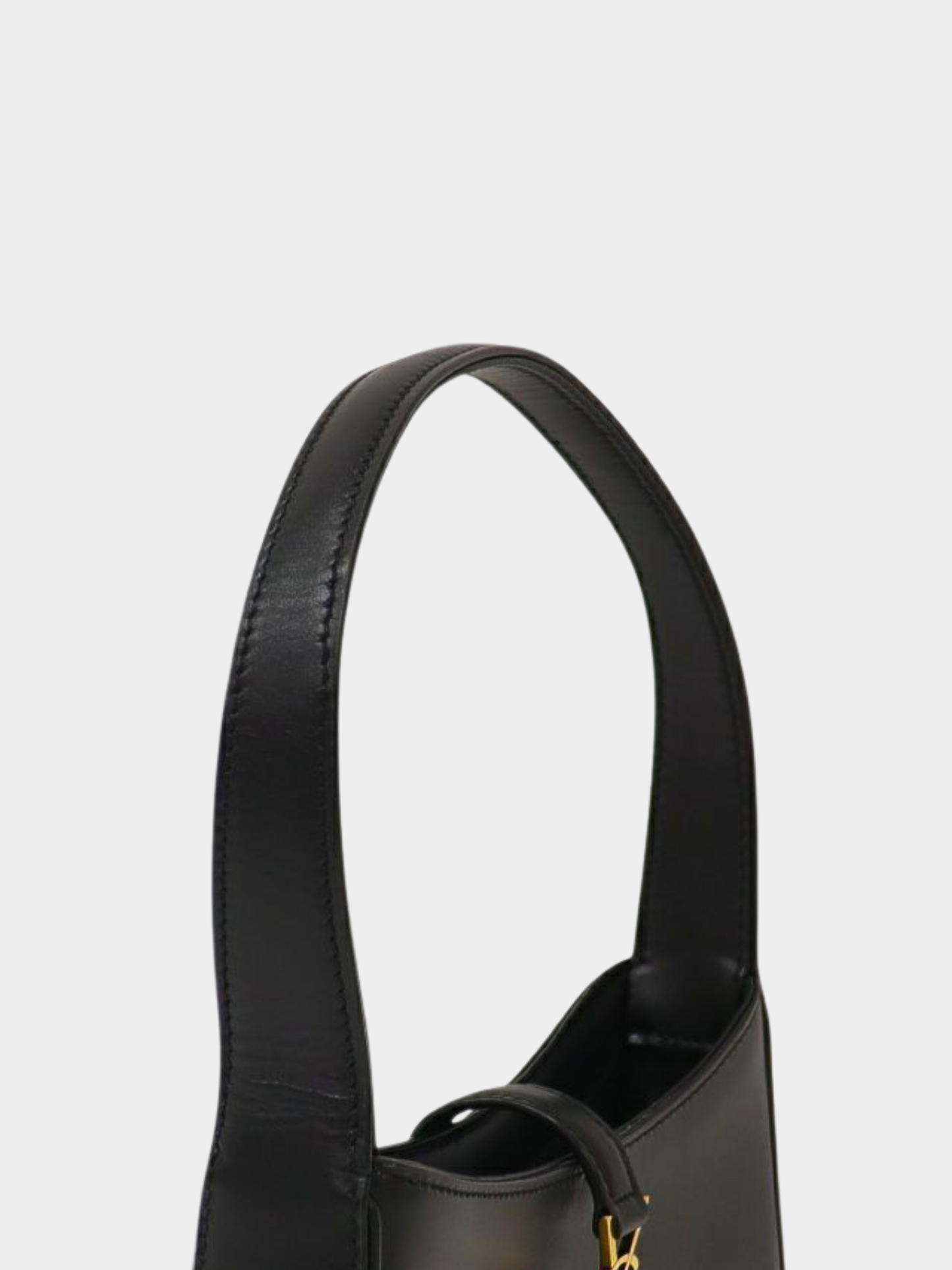 Yves Saint Laurent 2020s Black Leather Le 5 à 7 Mini Hobo Bag