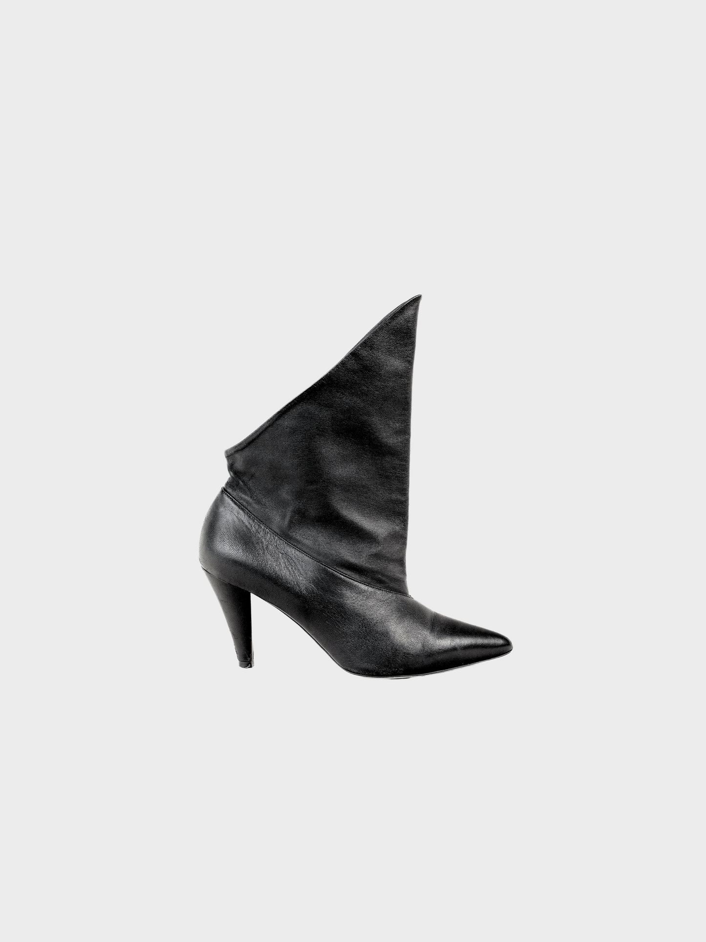 Givenchy 2018 Runway Bottine Show 80 Fold-Over Black Ankle Boot