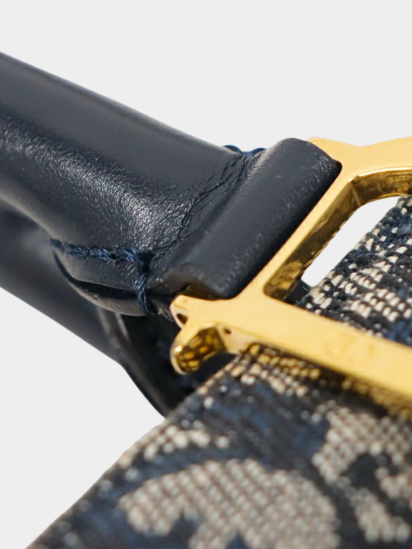 Christian Dior 2000s Navy Trotter Canvas Tote Bag