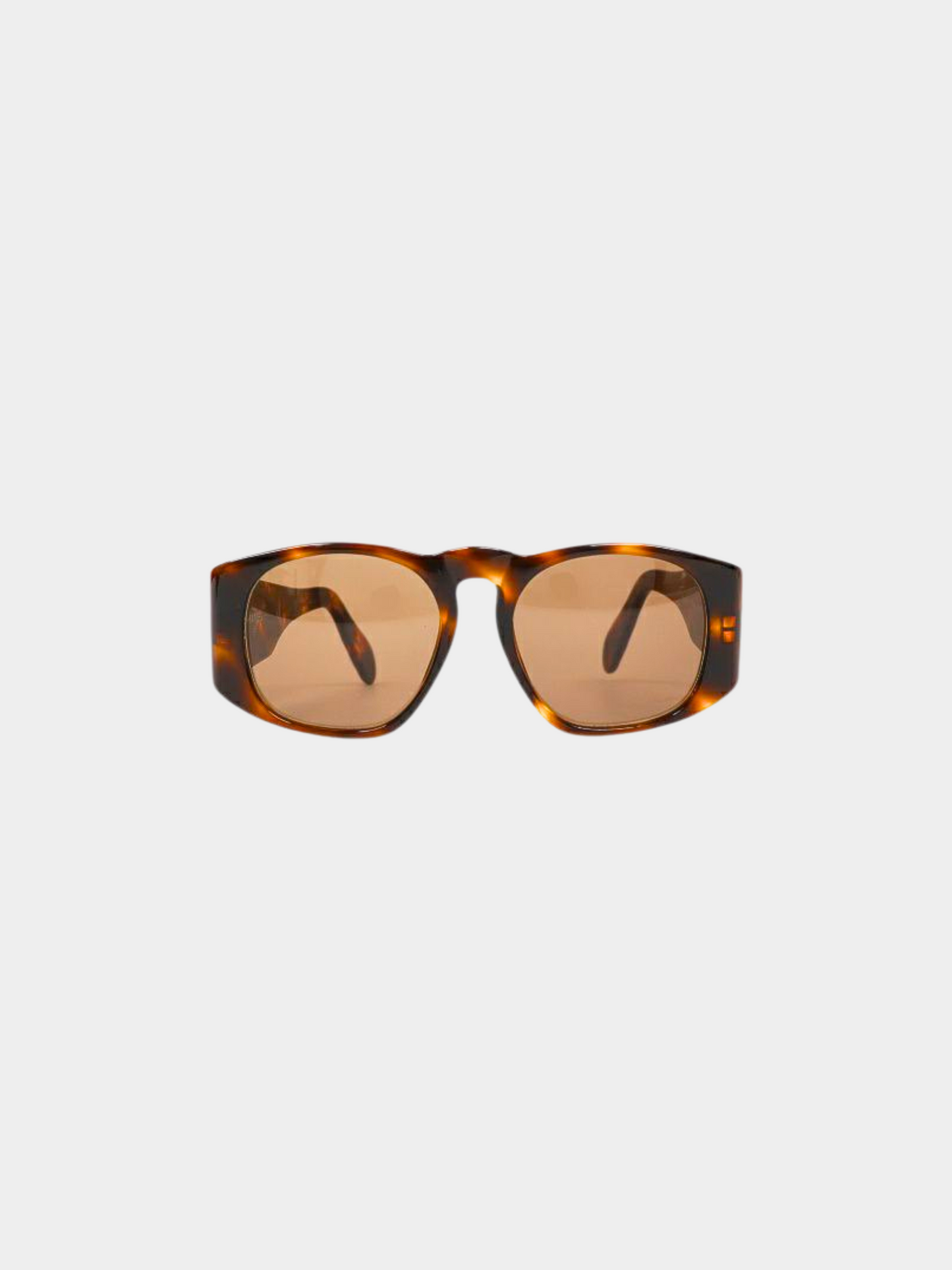 Chanel 2010s Brown Tortoiseshell Coco Coop Sunglasses
