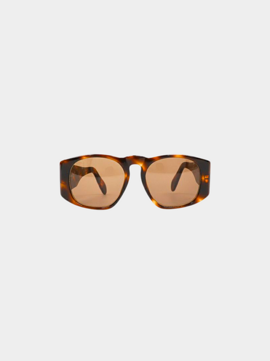 Chanel 2010s Brown Tortoiseshell Coco Coop Sunglasses