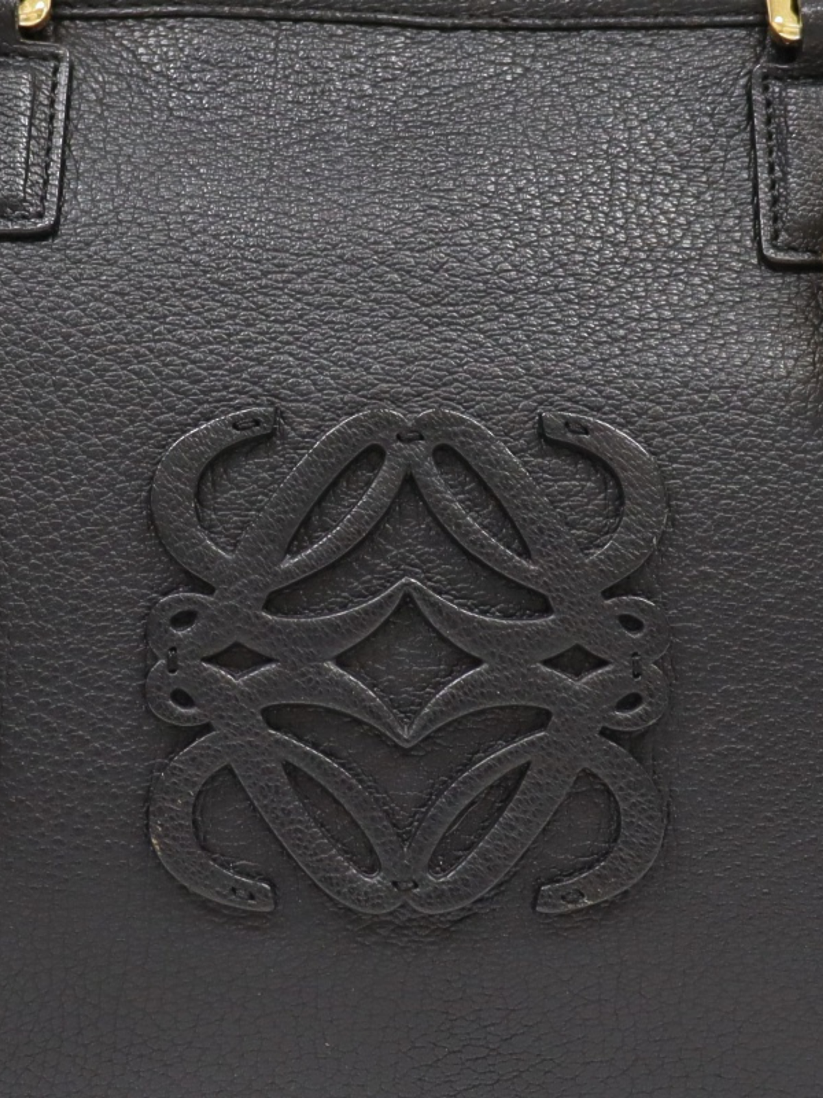 Loewe 2000s Black Leather Amazona 36 Bag