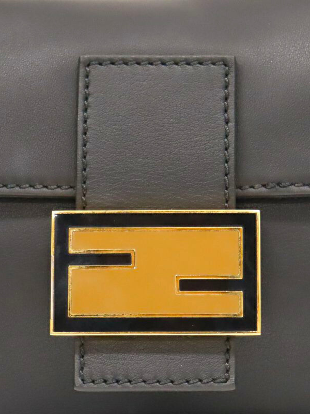 Fendi 2000s Black Leather Mamma Bucket Bag