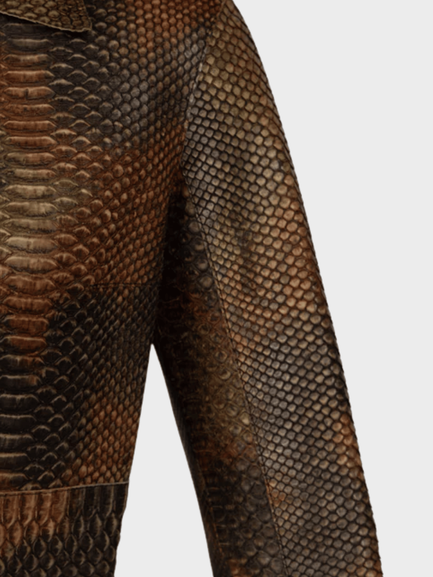 Prada SS 2004 Brown Python Cropped Jacket