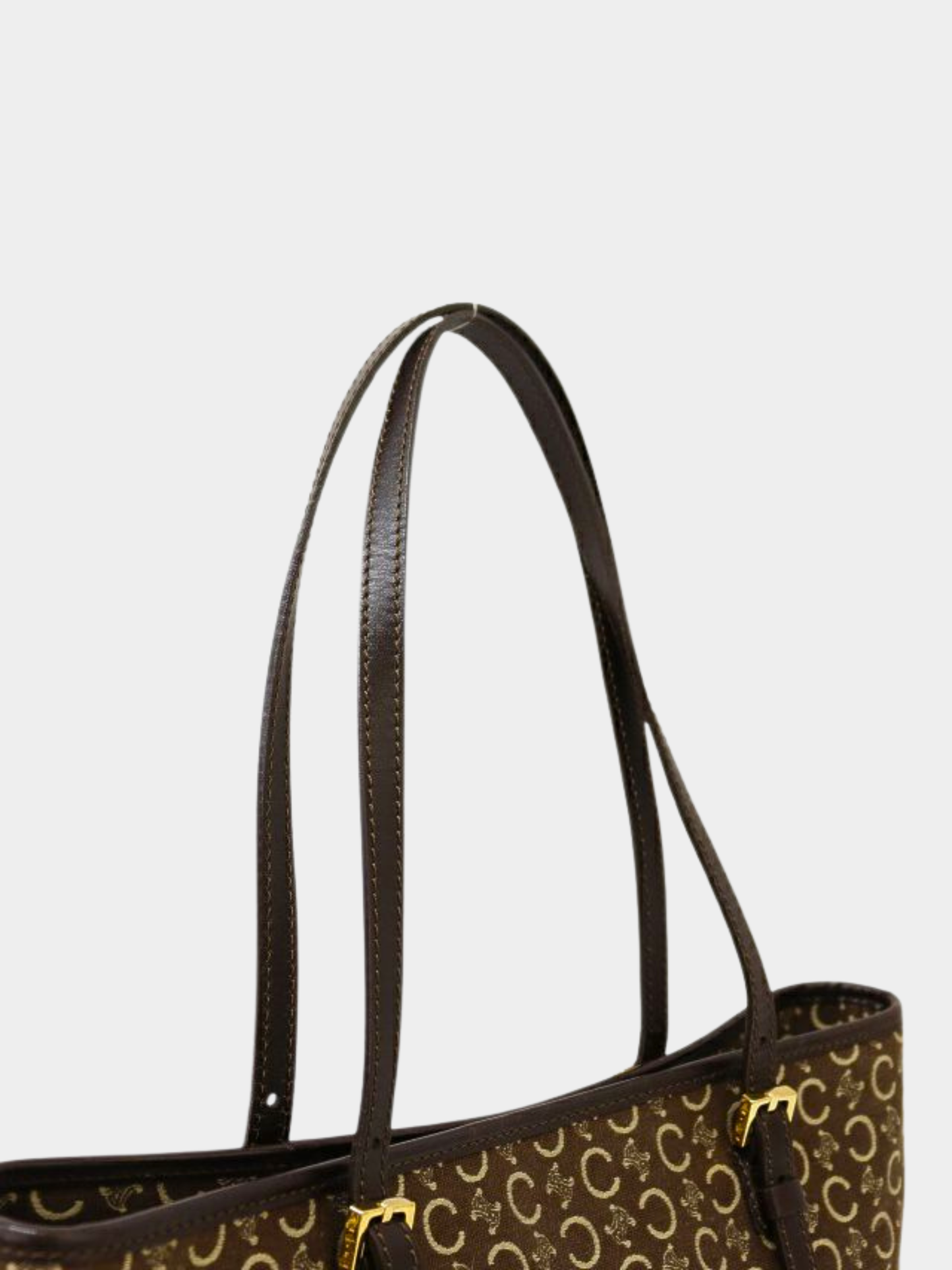 Celine 2000s Brown C Macadam Canvas Handbag