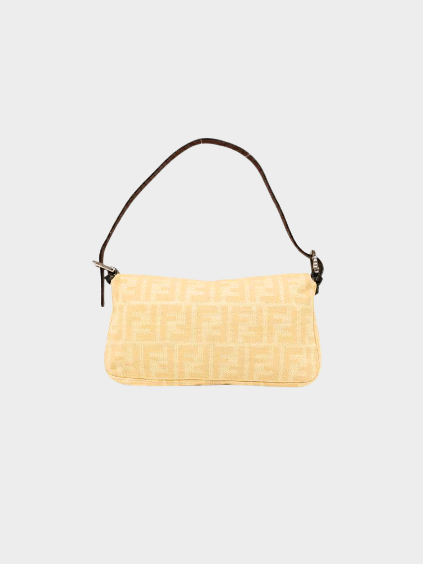 Fendi 2000s Beige Zucca Baguette Bag