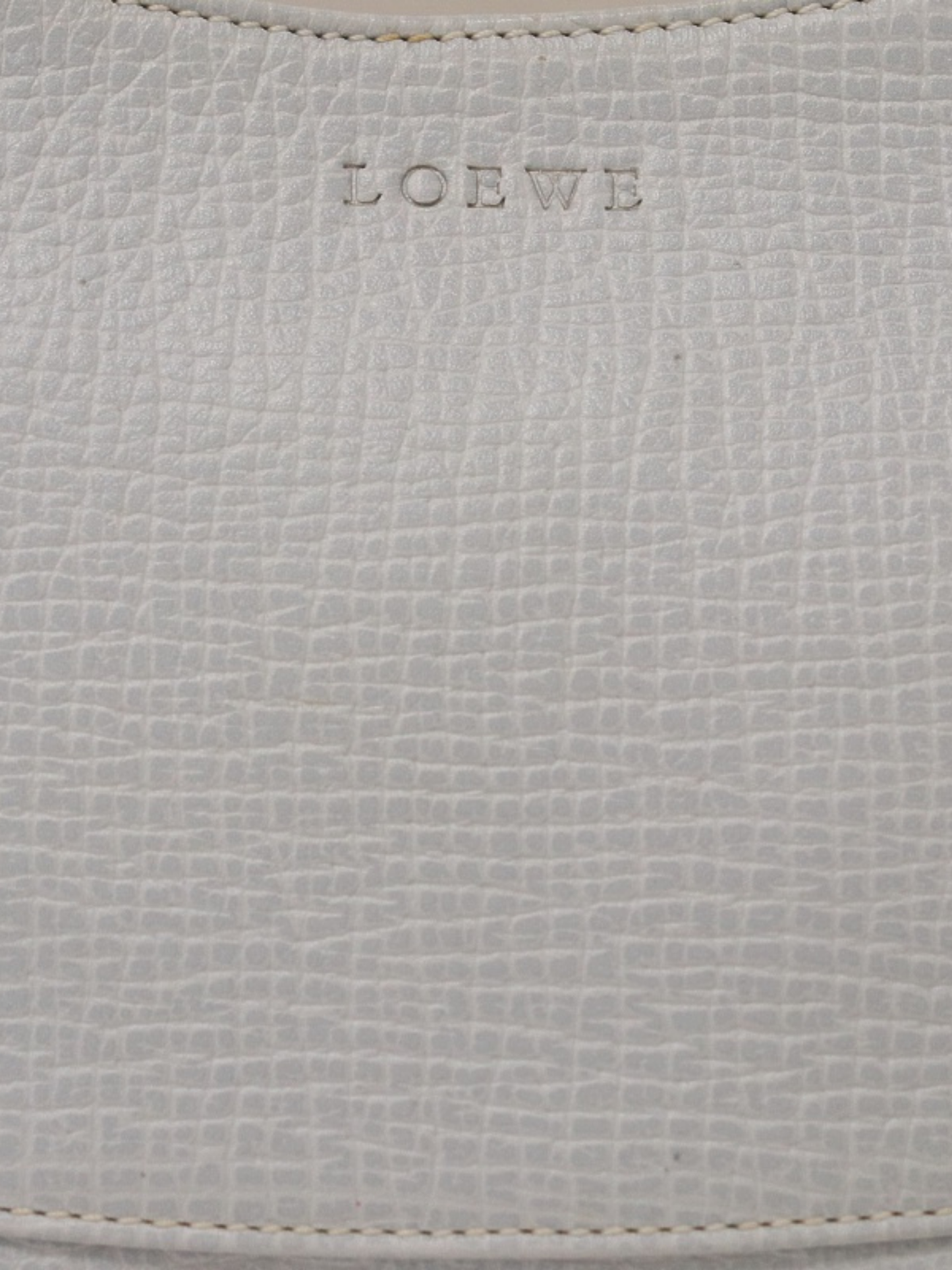 Loewe 2000s Light Blue Leather Logo One-Shoulder Bag