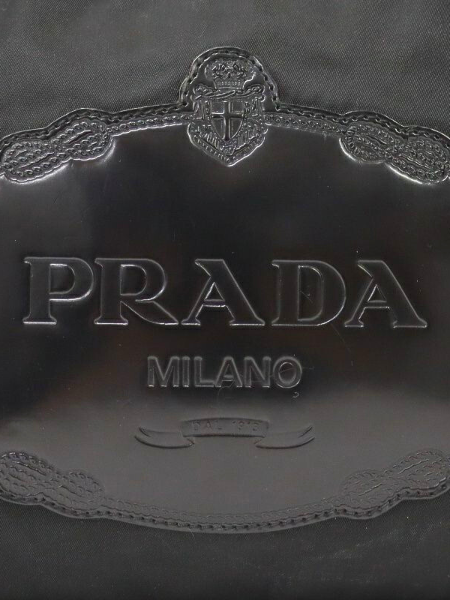 Prada 2000s Black Leather Nylon Handbag