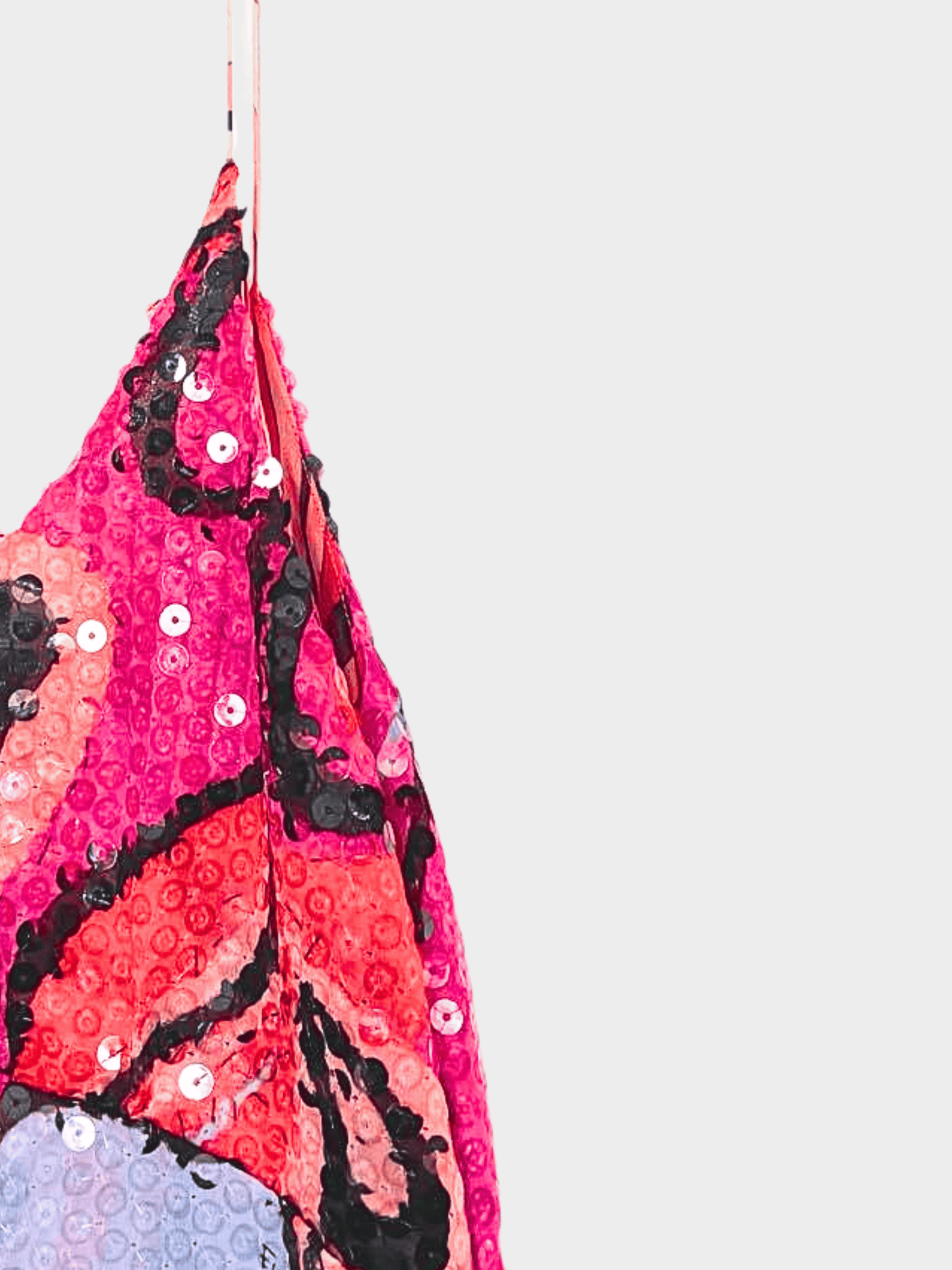 Emilio Pucci 1990s Pink Silk and Sequin Shift Dress