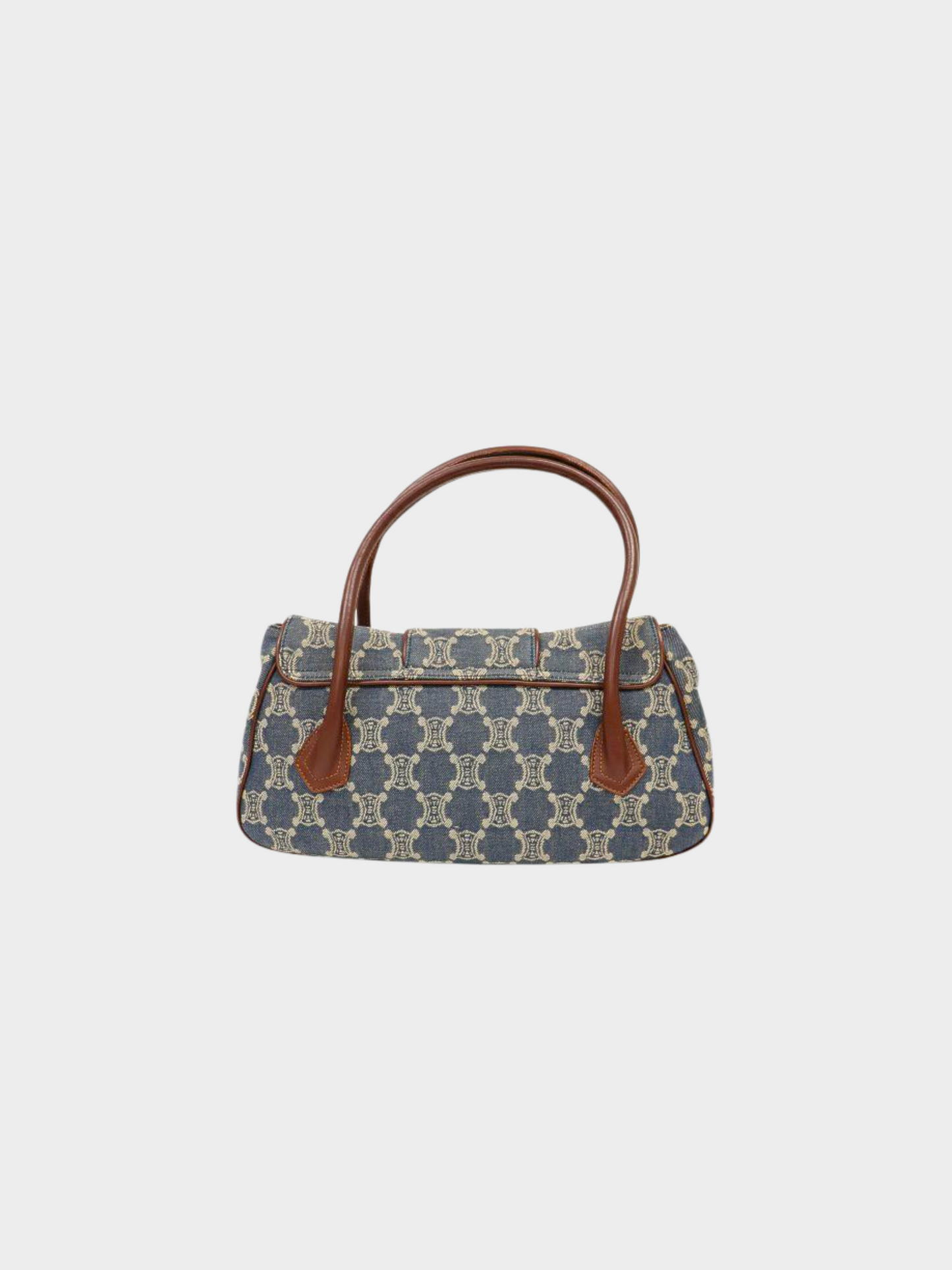 Celine 2000s Blue Denim Monogram Macadam Bag