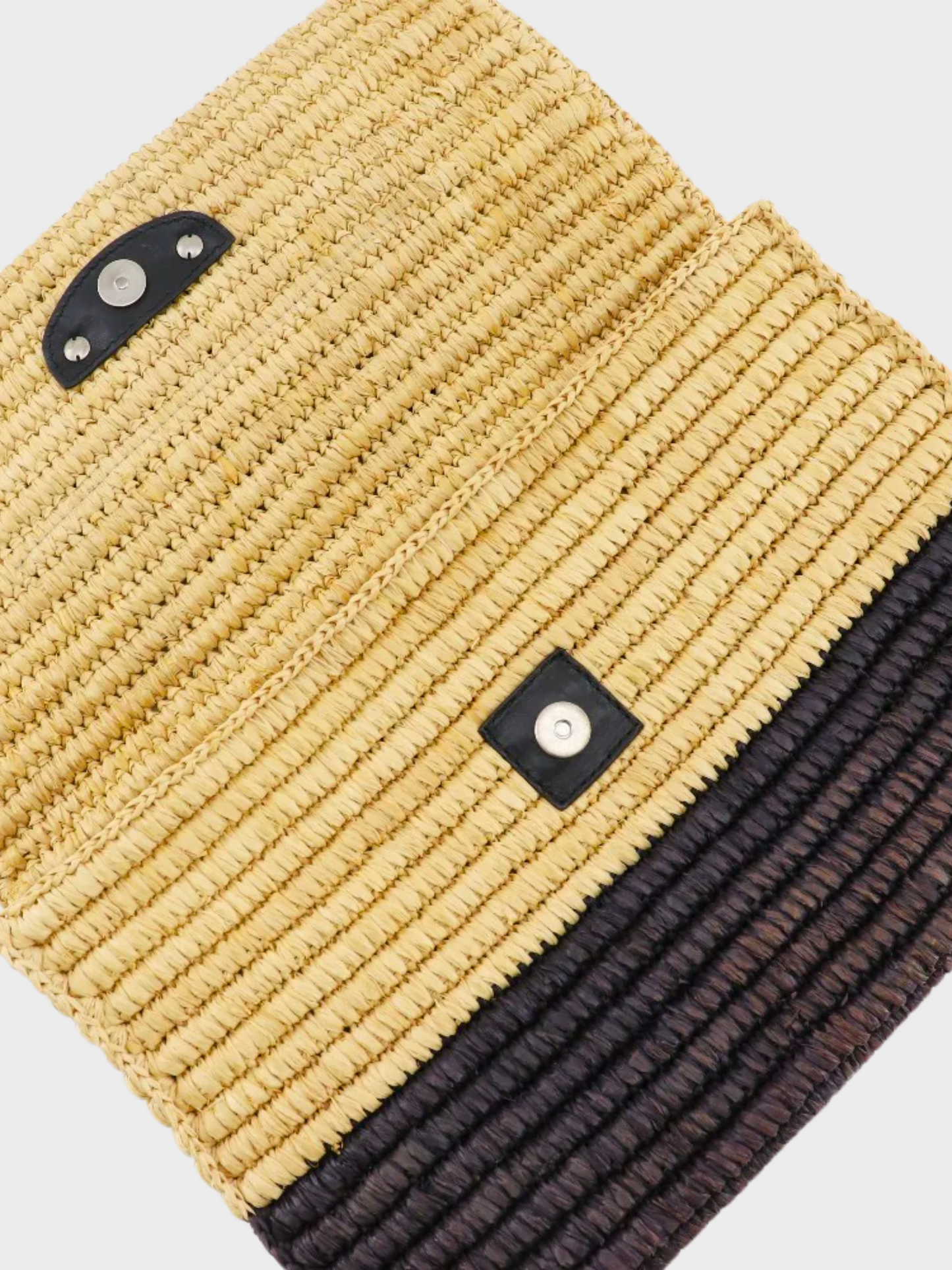 Balenciaga 2010s Beige Raffia Basket Clutch Bag