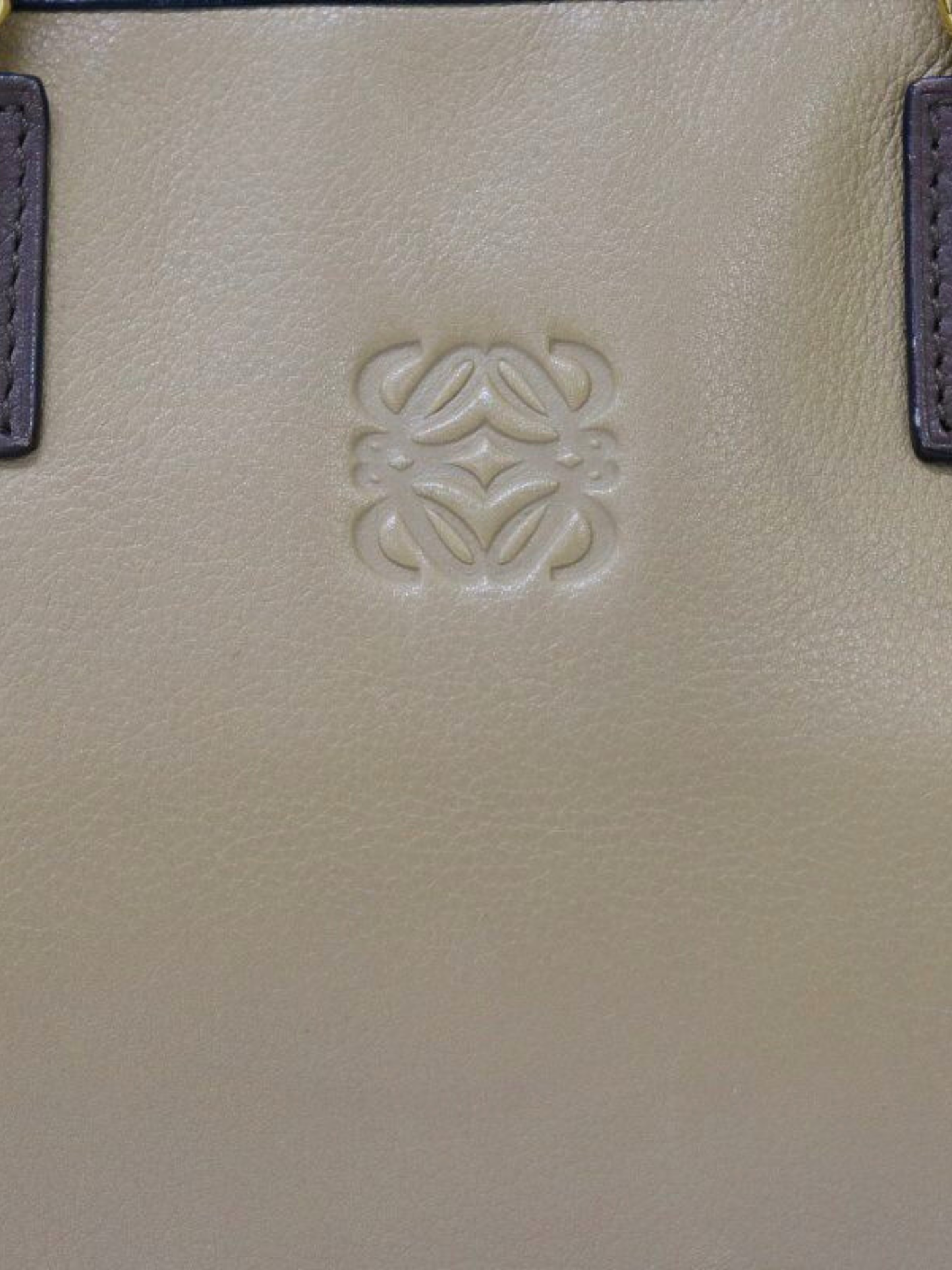 Loewe 2000s Beige Black Leather Amazona 28 Bag