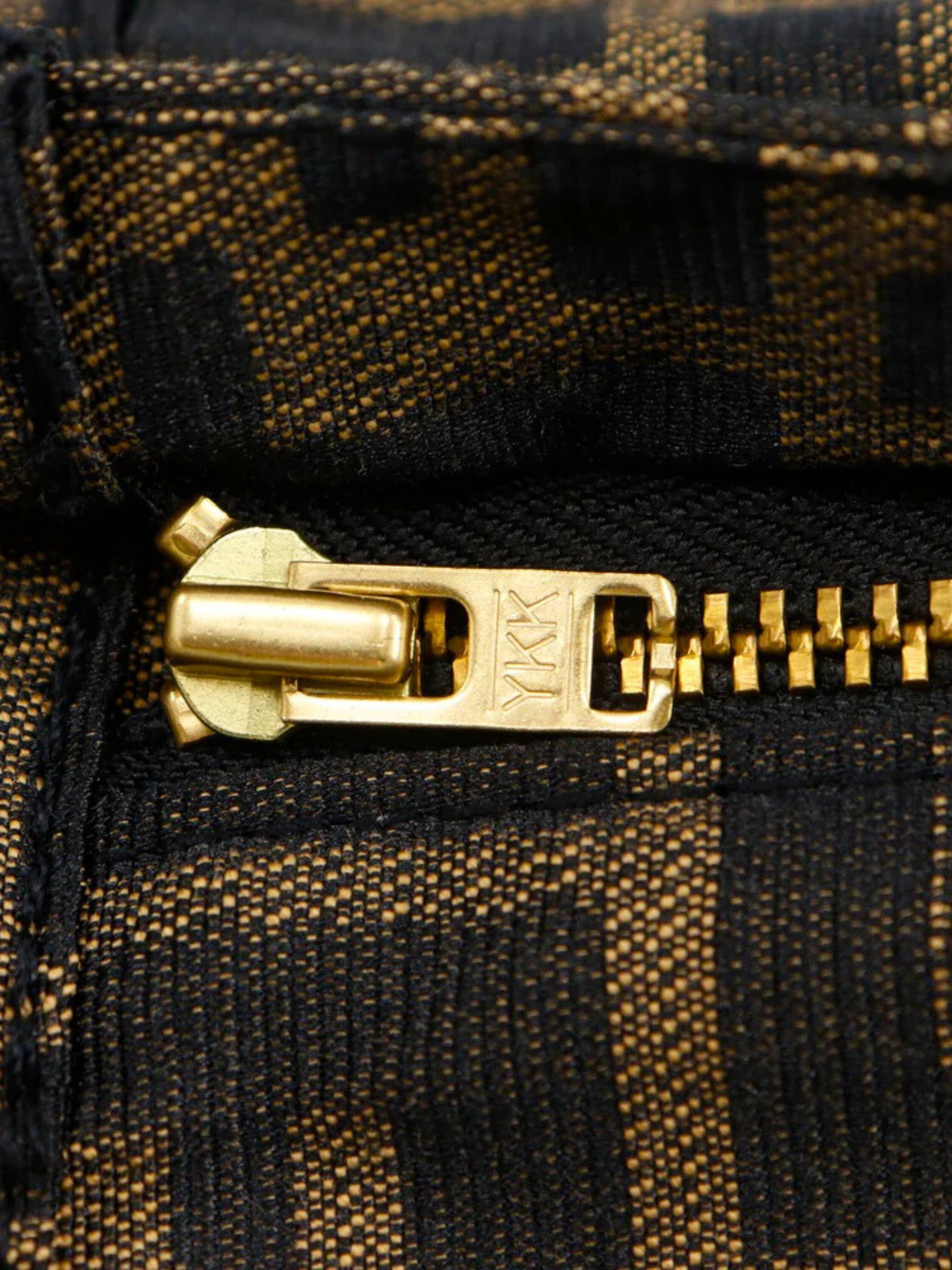 Fendi 1990s Brown Zucca Pattern Tight Skirt