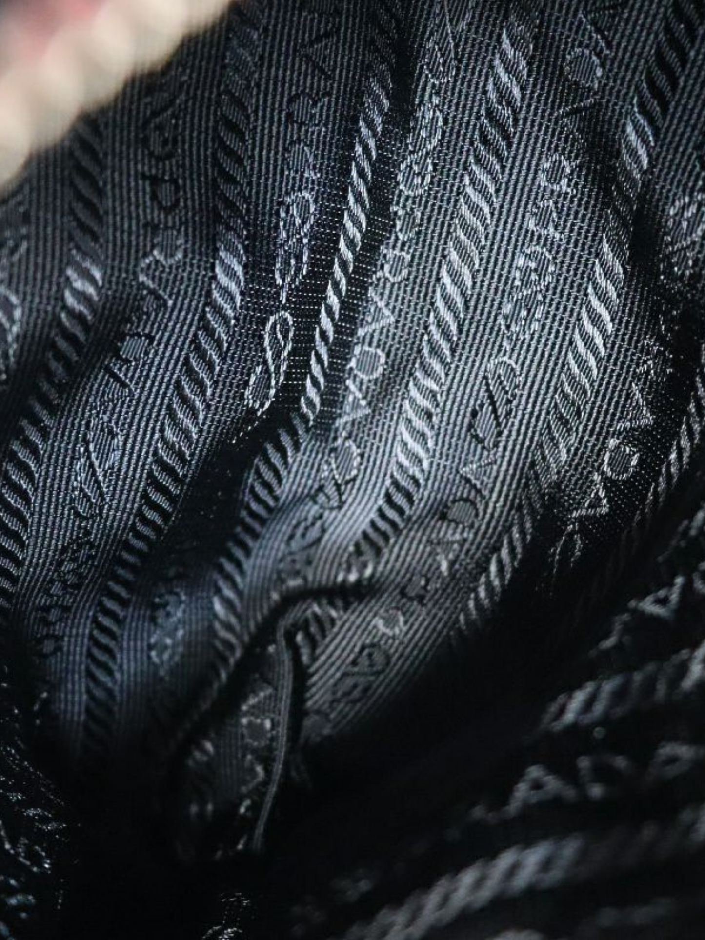 Prada 2000s Black Quilted Nylon Chain Handbag with Triangle Logo