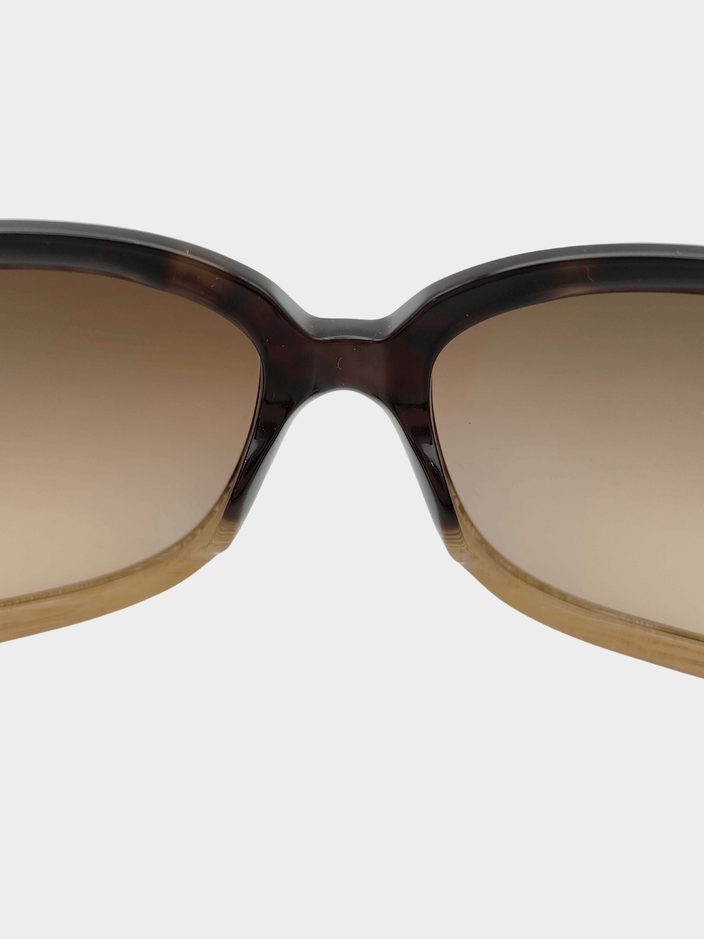 Chanel 2000s Black and Beige CC Logo Sunglasses