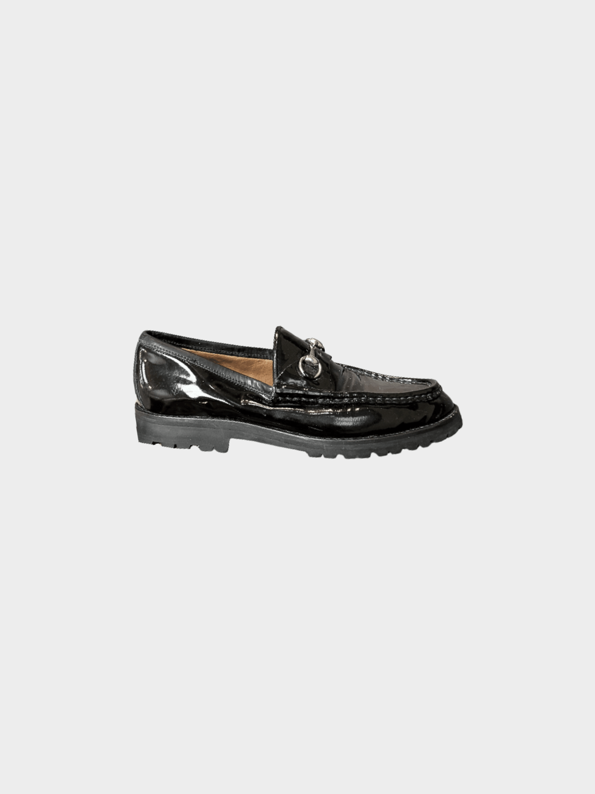 Gucci 2000s Black Patent Leather Loafers